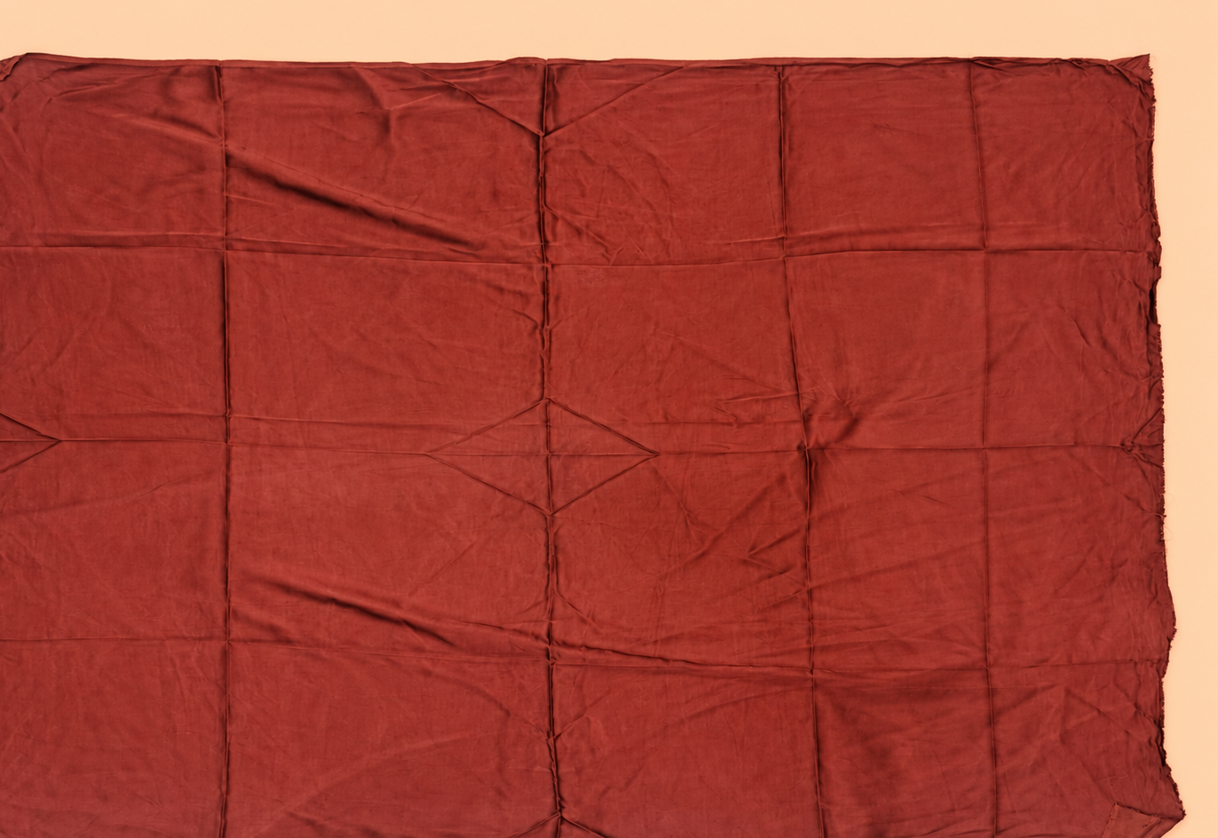 Orange and Rust  modal Silk with Shibori
