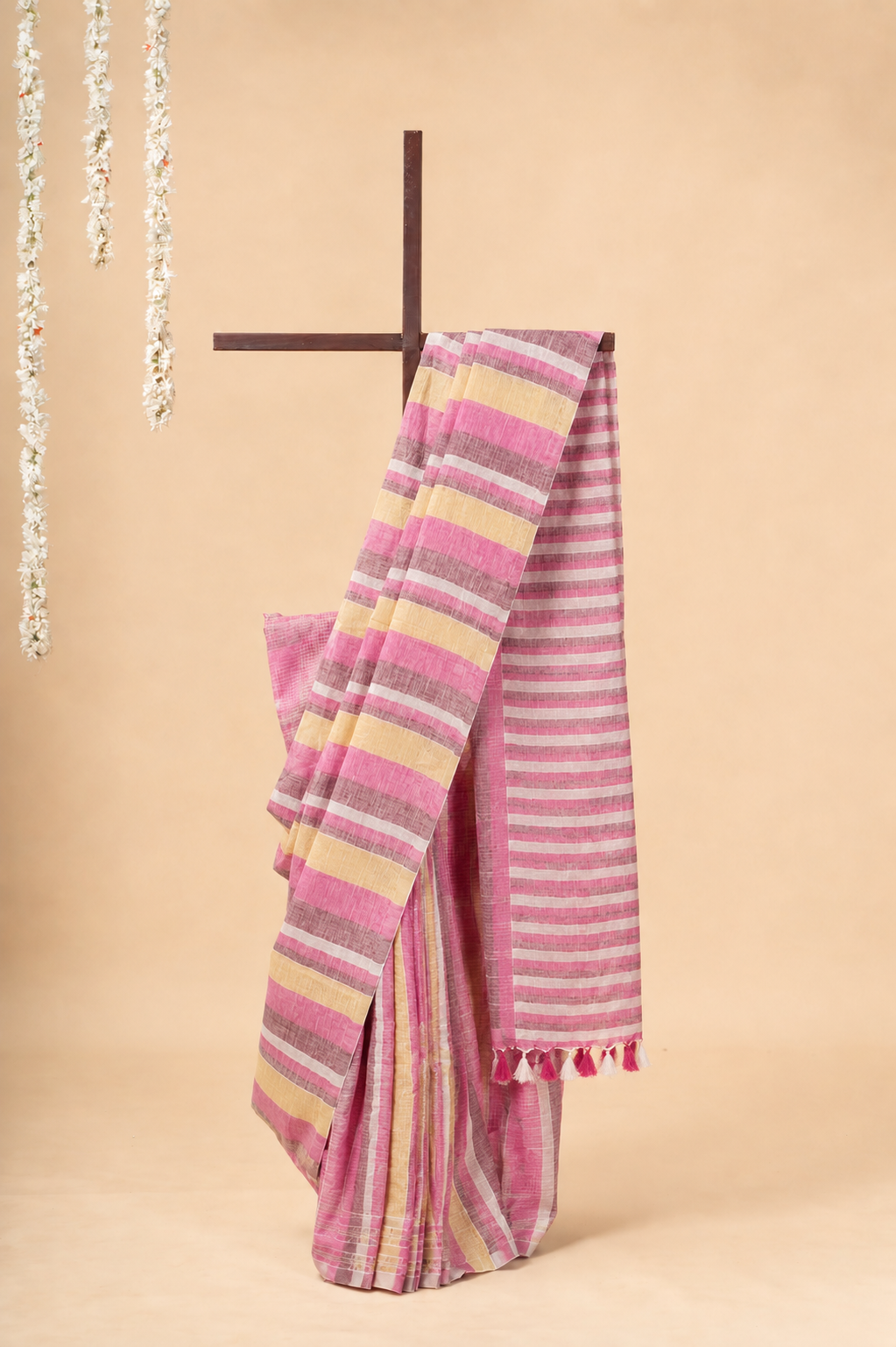 Pink Brown Yellow Stripe