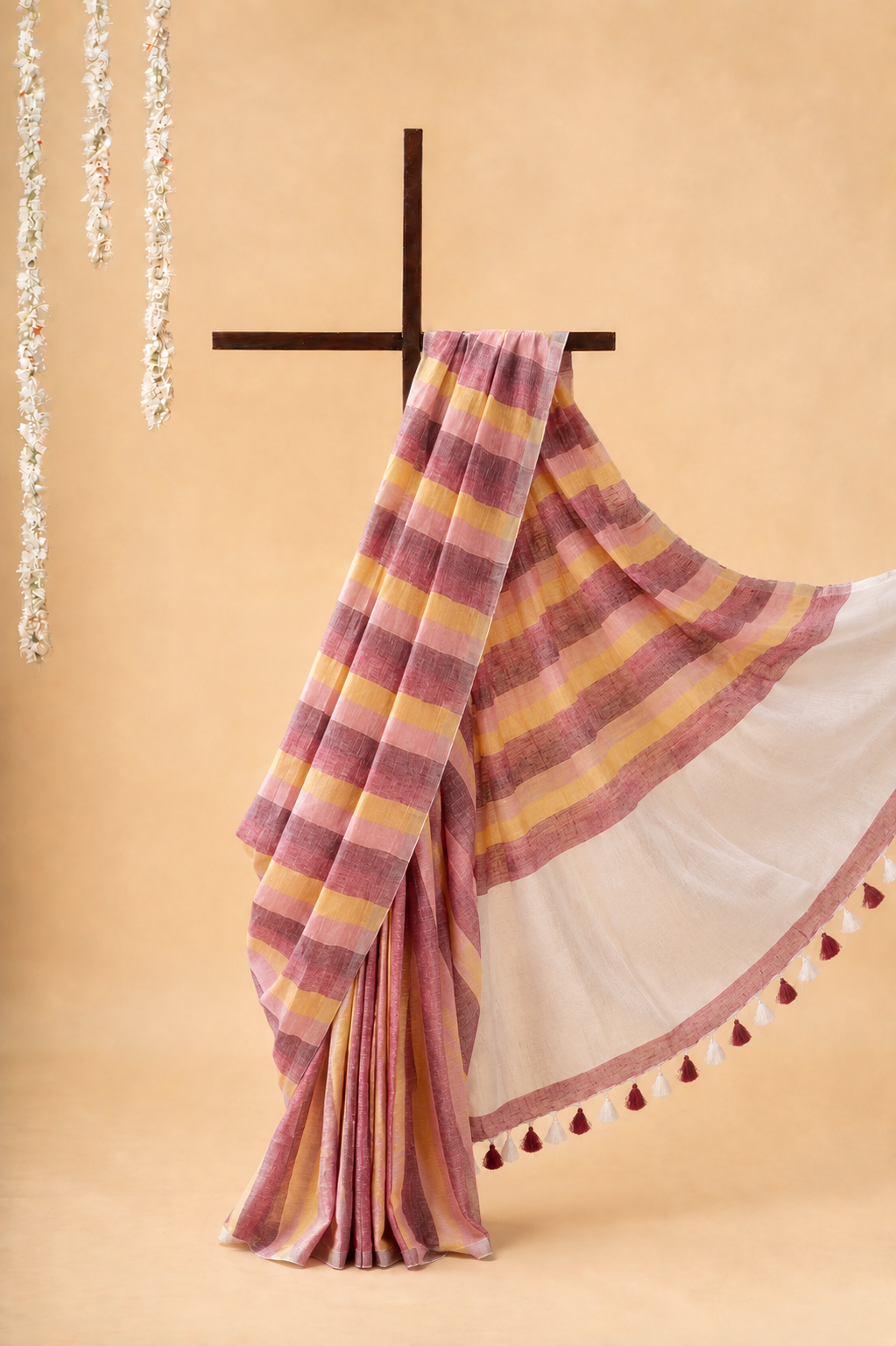 Yellow pink brown rust Stripe