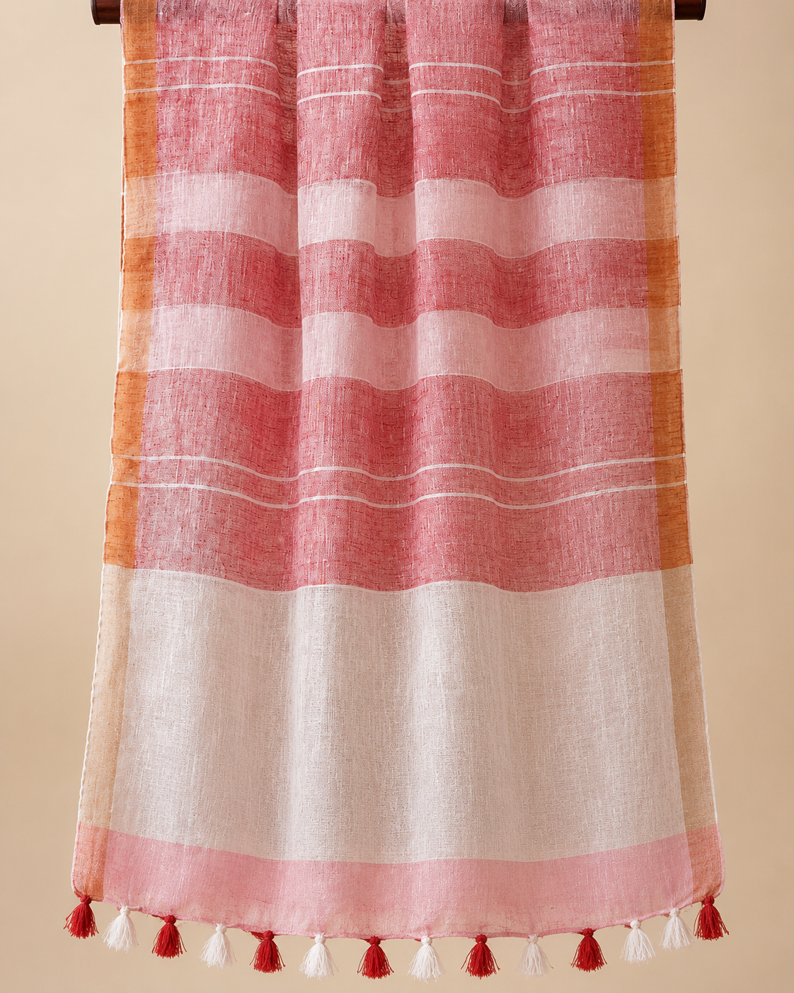 Pink and Pink Stripe with Golden border