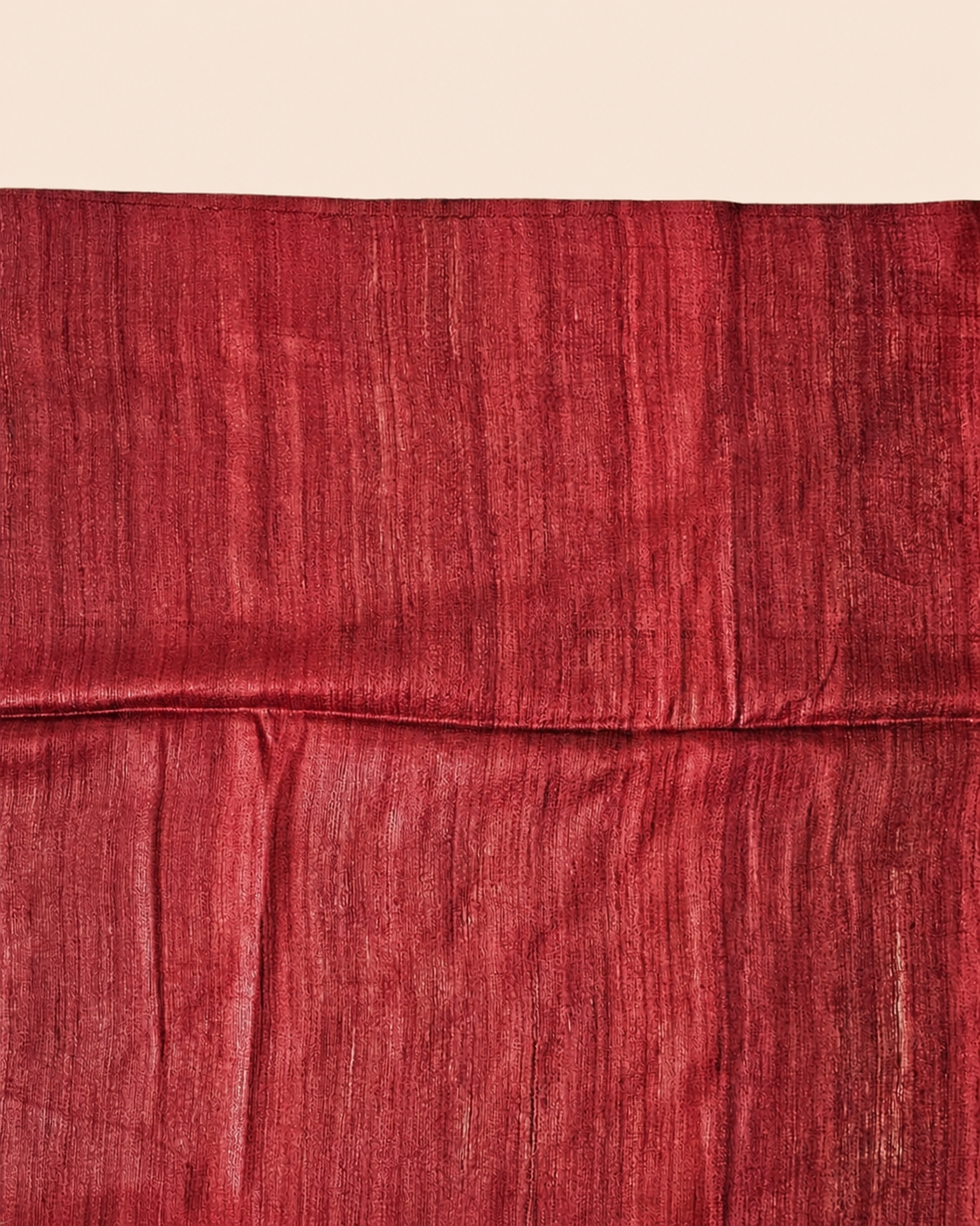 Crimson Gicha Tussar Silk Saree with Embriodery