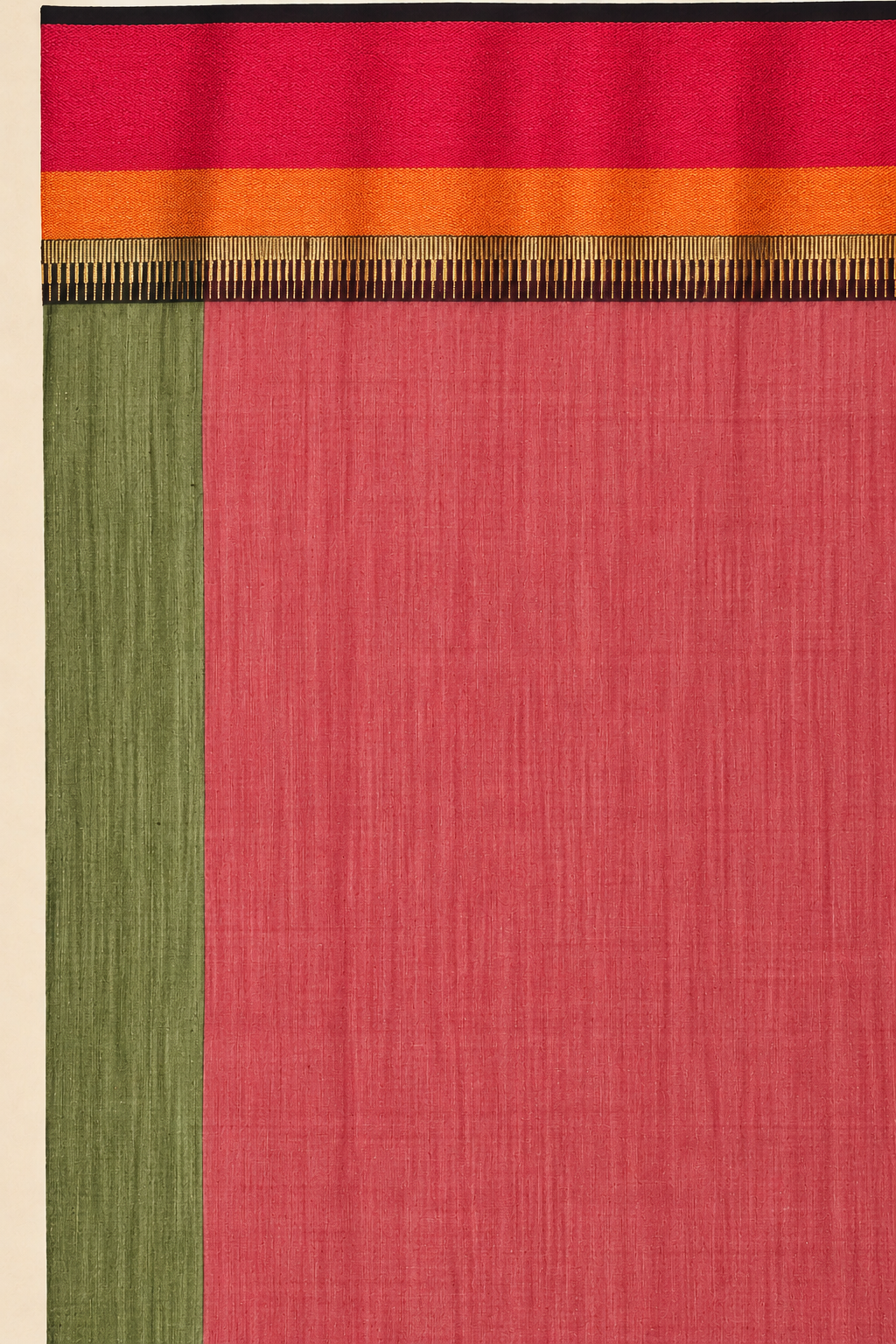 Pista Green Cotton Silk Maheswari Saree