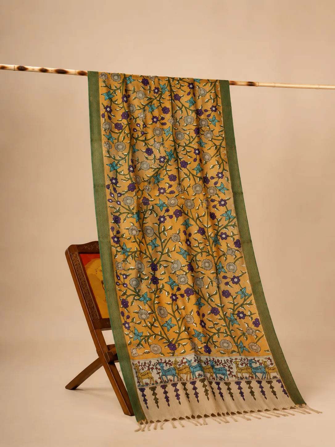 Hand Painted Kalamkari Dupatta