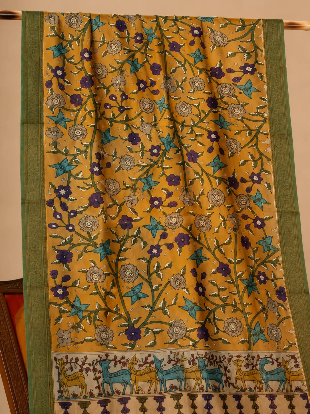 Hand Painted Kalamkari Dupatta