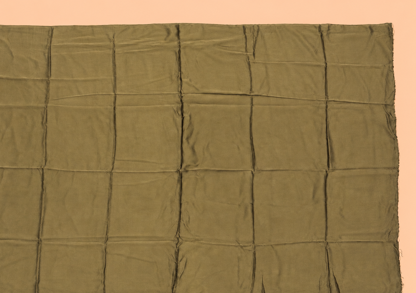 Mustard and olive green modal Silk with Shibori