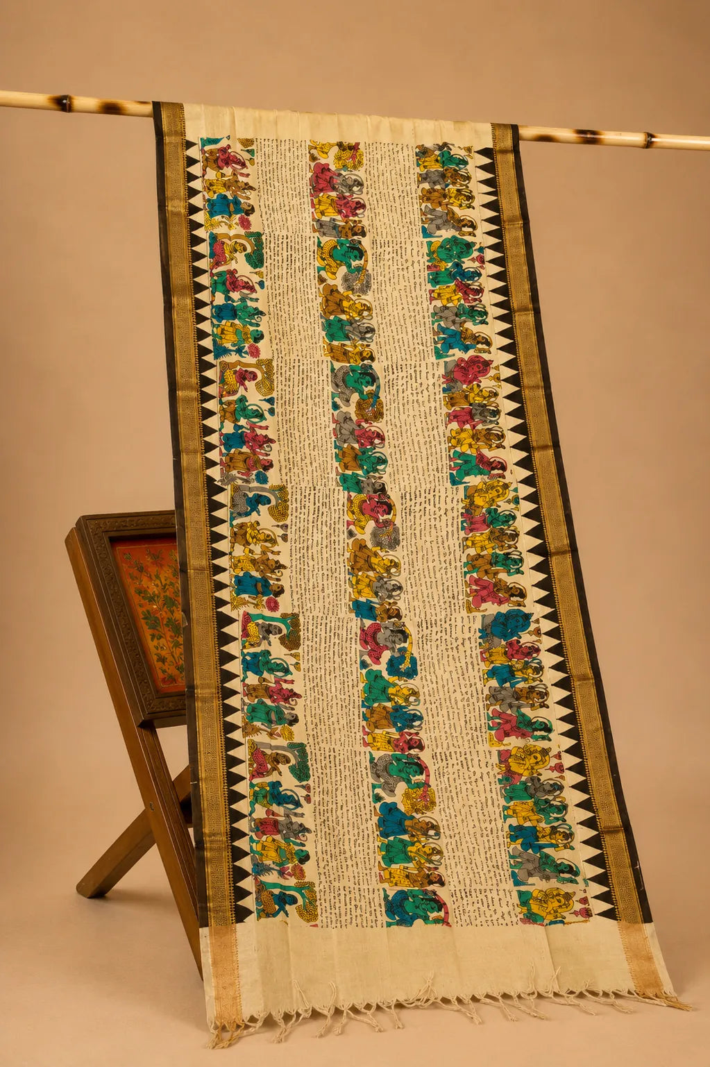 Hand Painted Kalamkari Dupatta