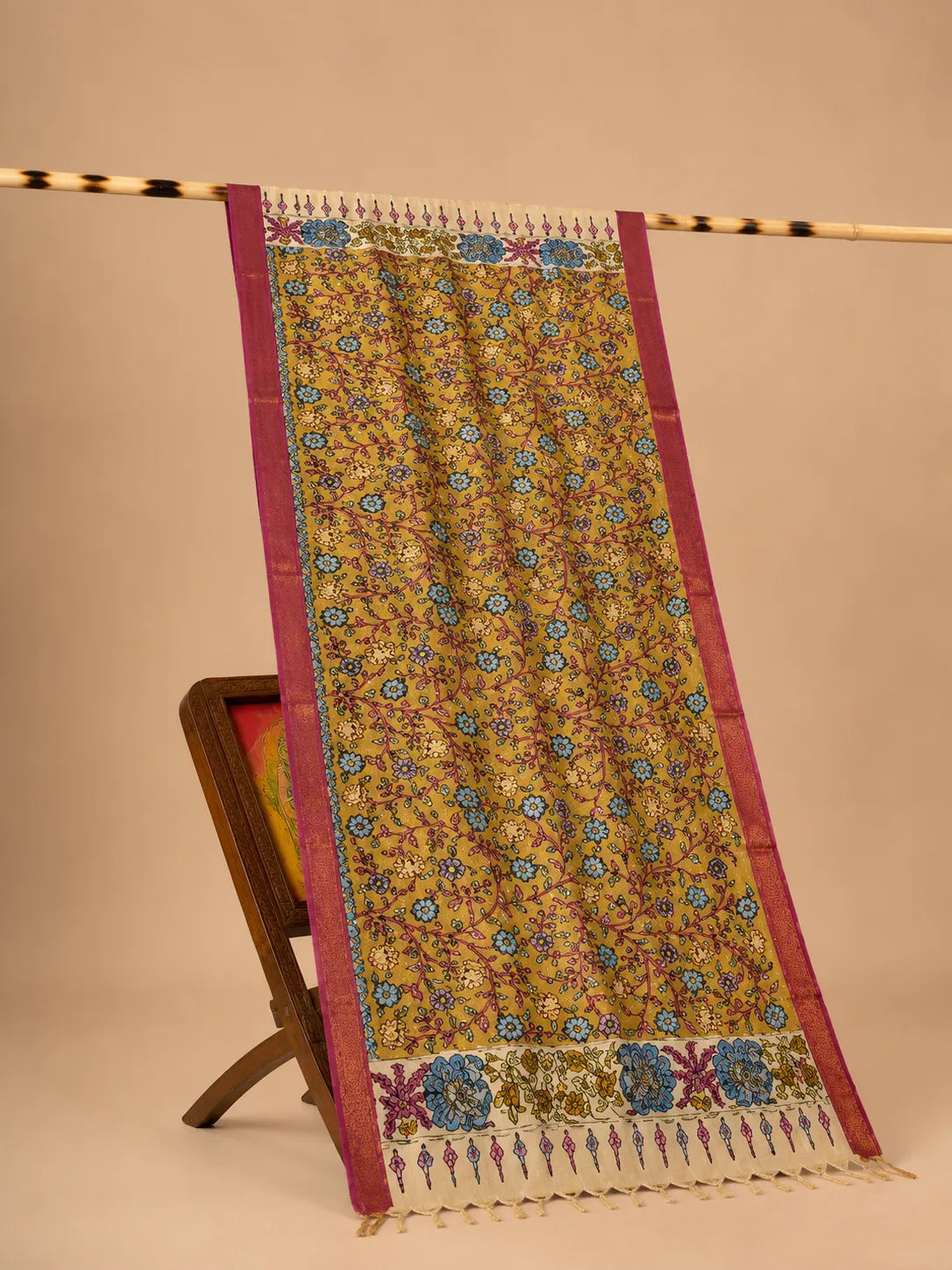 Hand Painted Kalamkari Dupatta