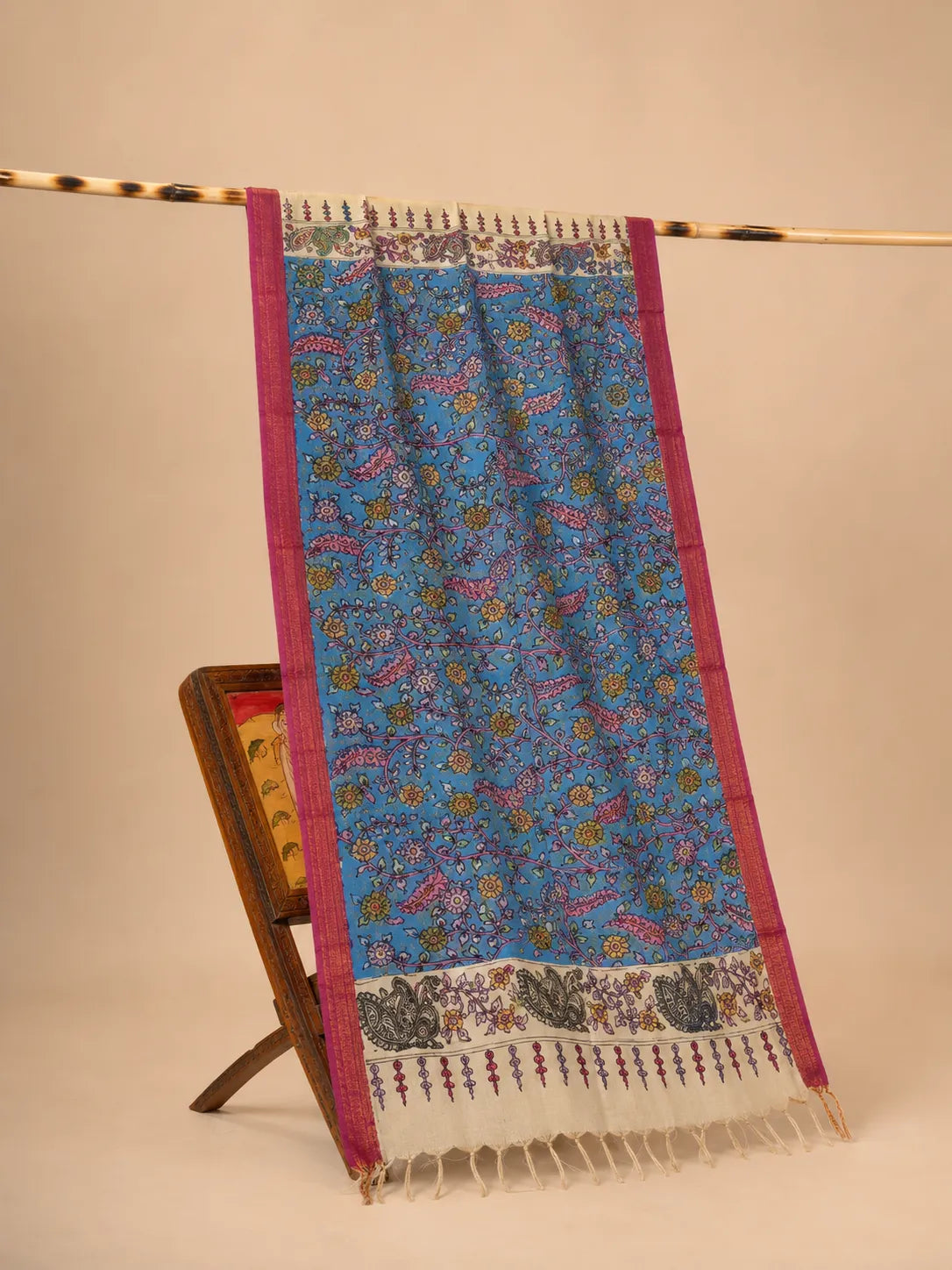 Hand Painted Kalamkari Dupatta