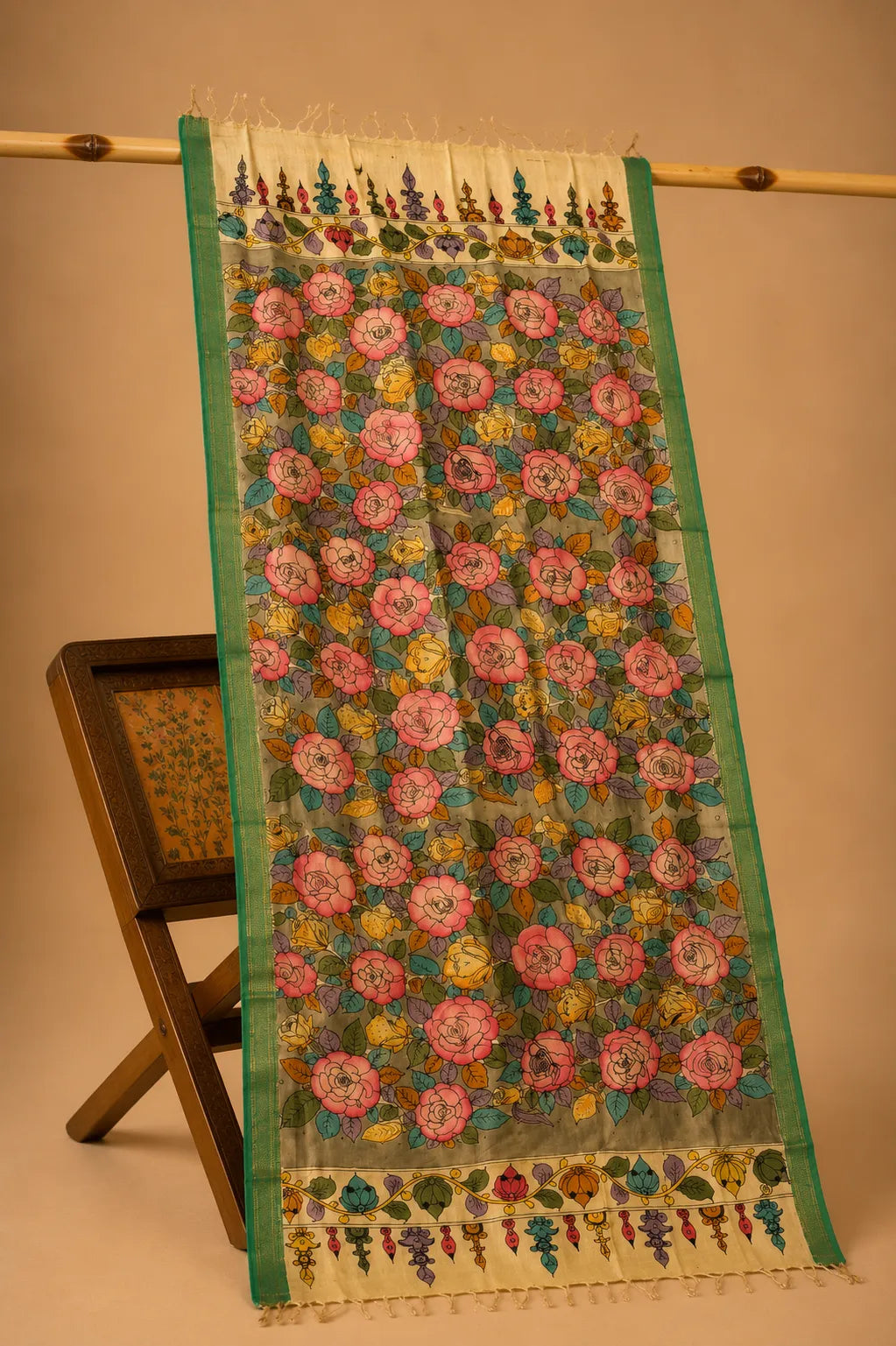 Hand Painted Kalamkari Dupatta