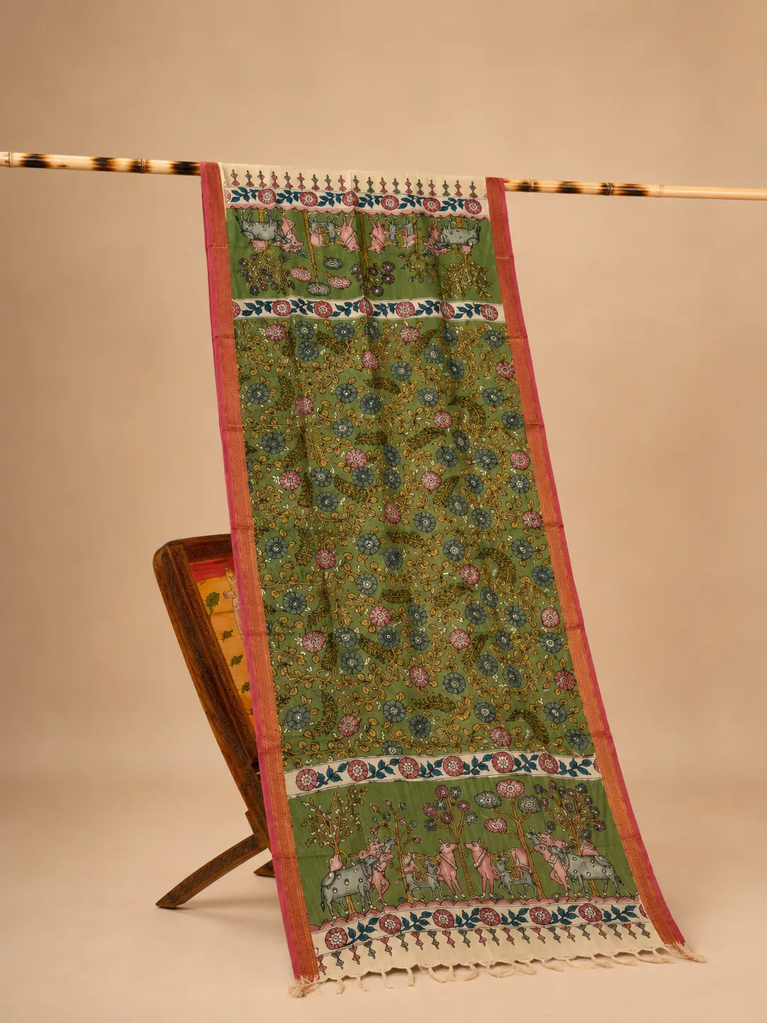 Hand Painted Kalamkari Dupatta