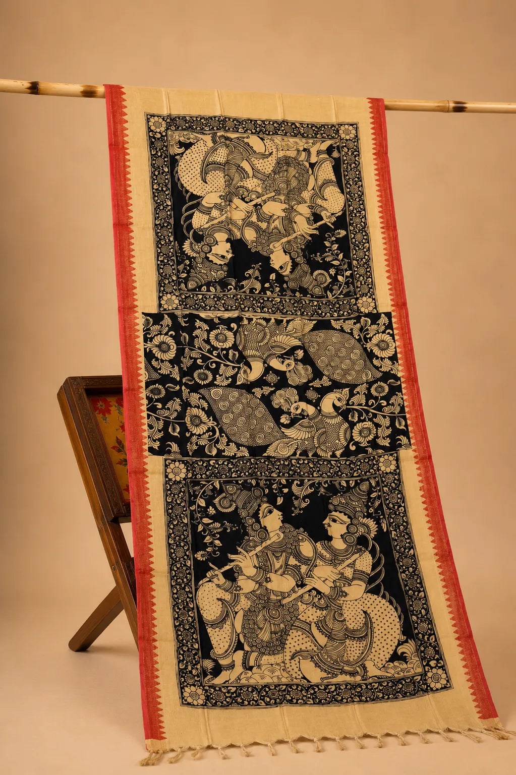 Hand Painted Kalamkari Dupatta