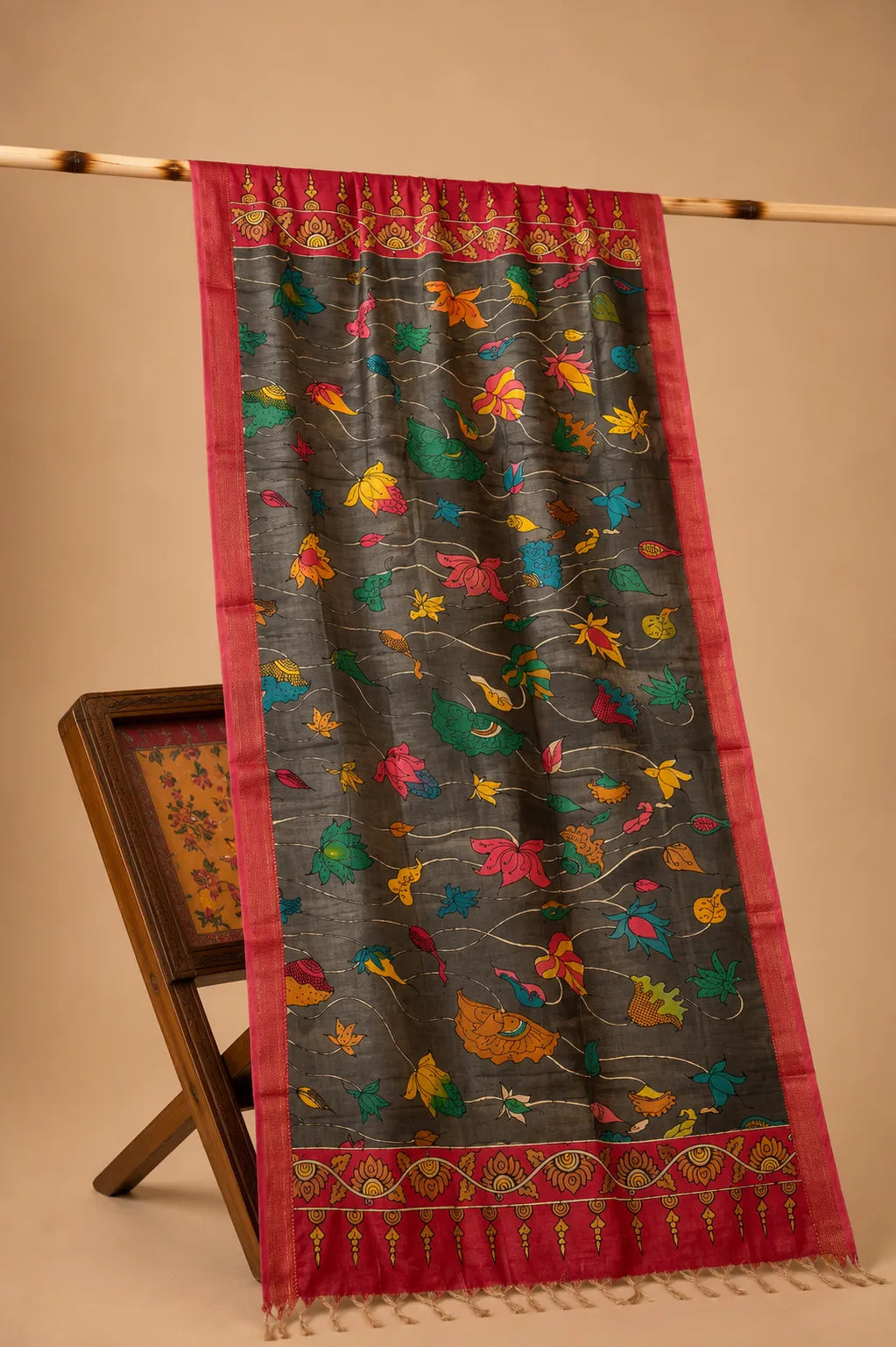 Hand Painted Kalamkari Dupatta