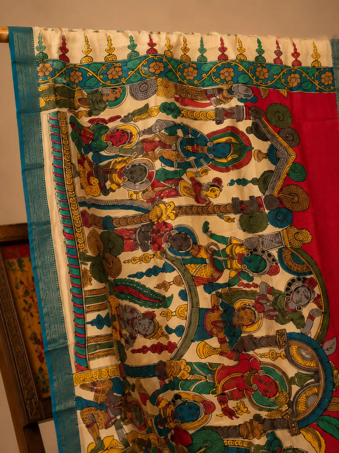 Hand Painted Kalamkari Dupatta