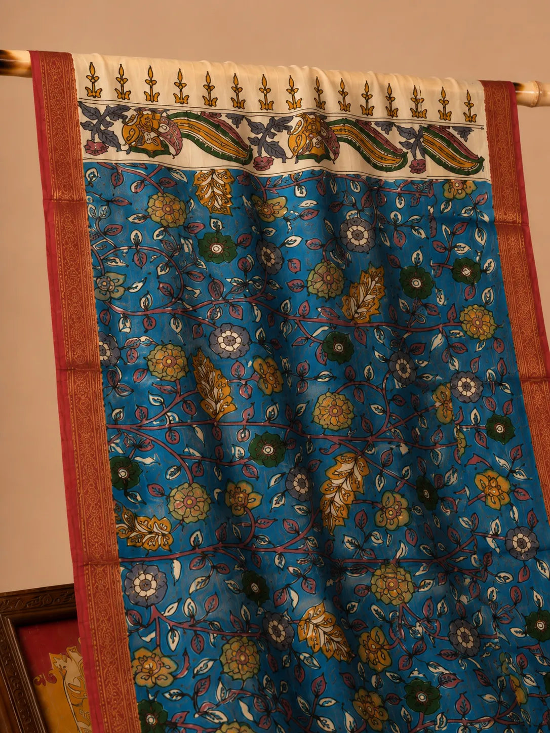 Hand Painted Kalamkari Dupatta