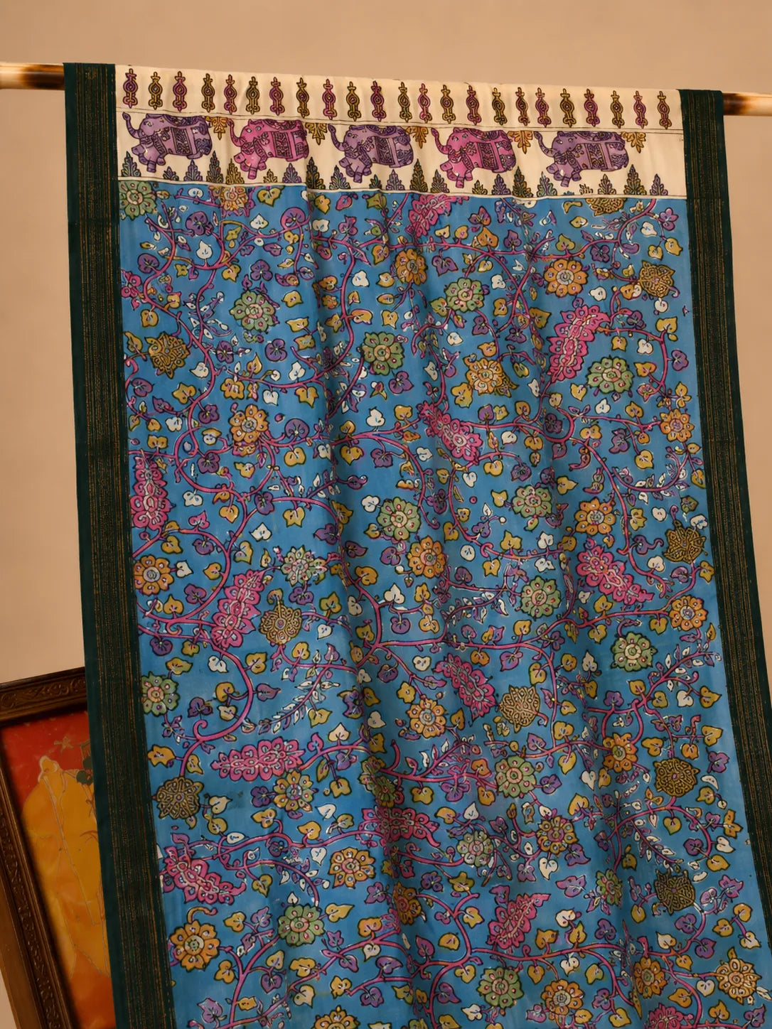 Hand Painted Kalamkari Dupatta