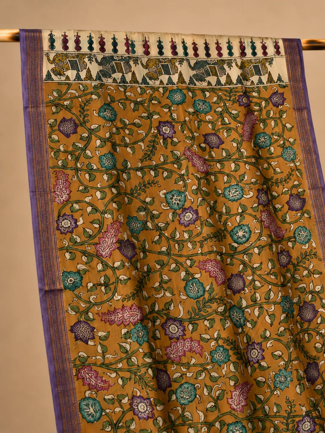 Hand Painted Kalamkari Dupatta