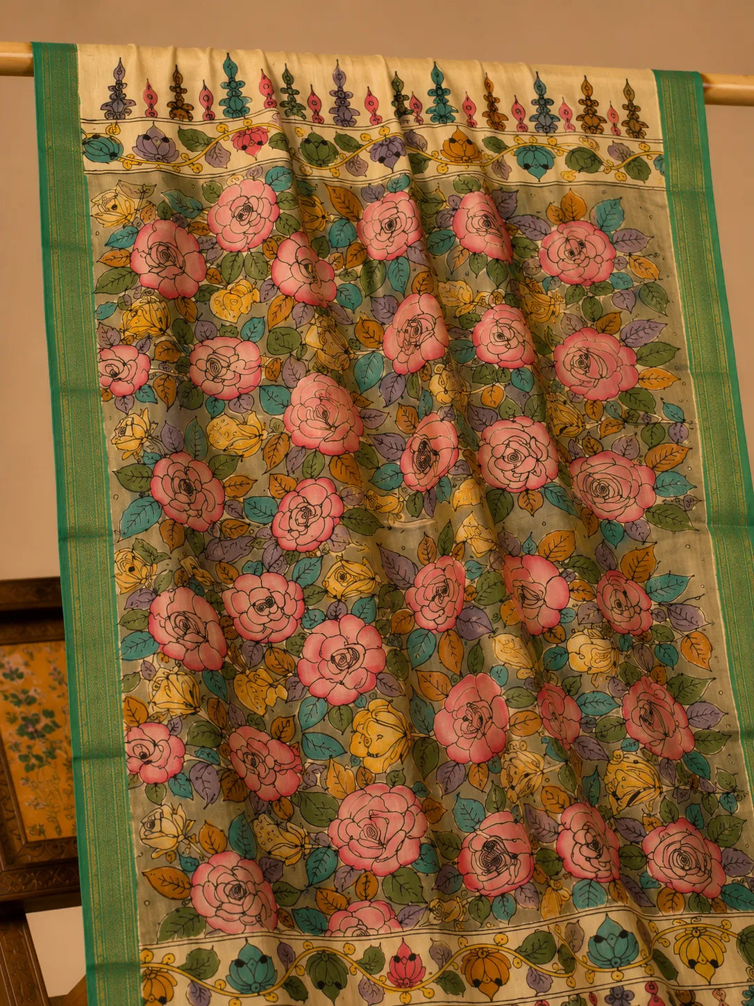 Hand Painted Kalamkari Dupatta