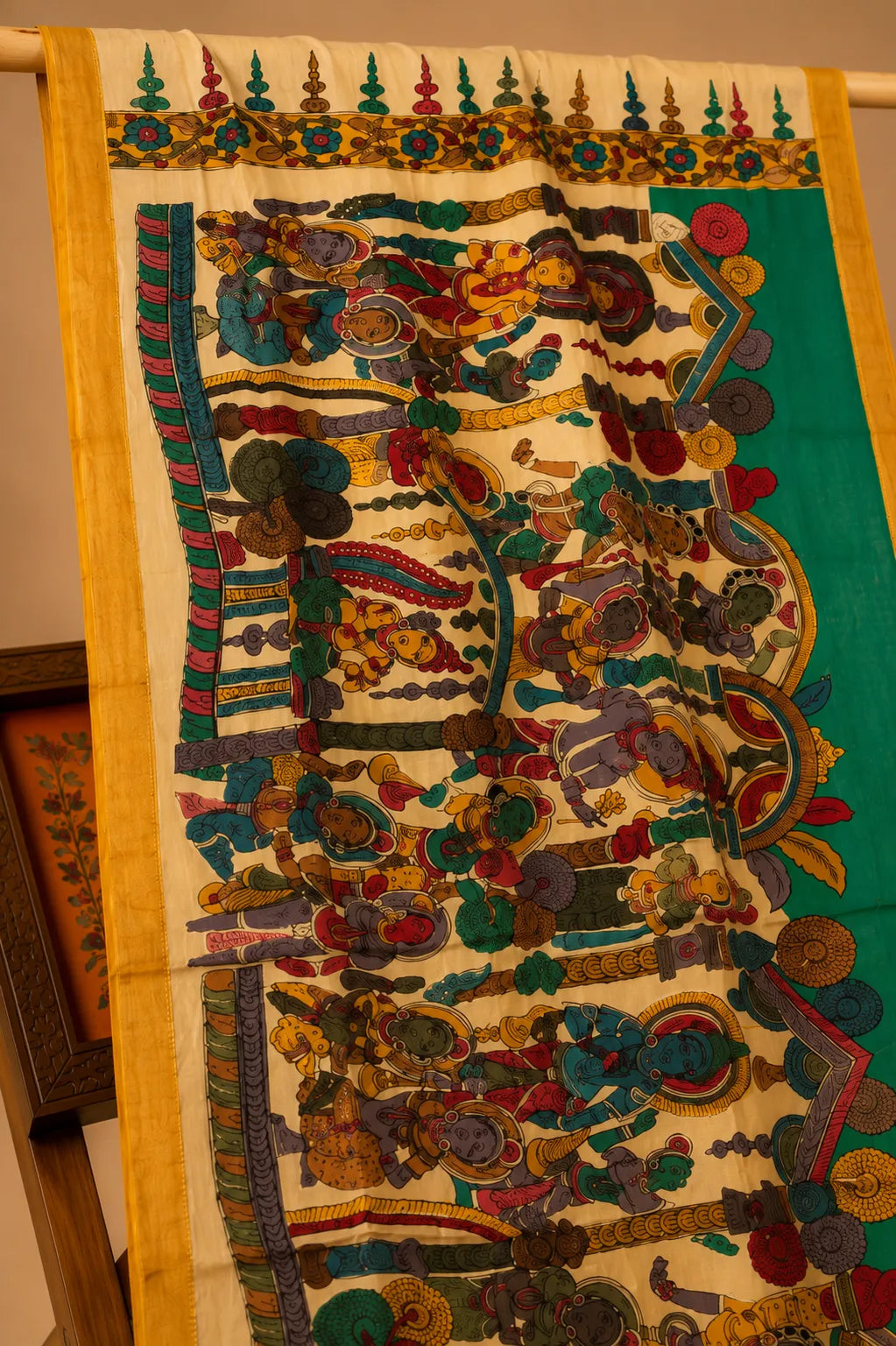 Hand Painted Kalamkari Dupatta
