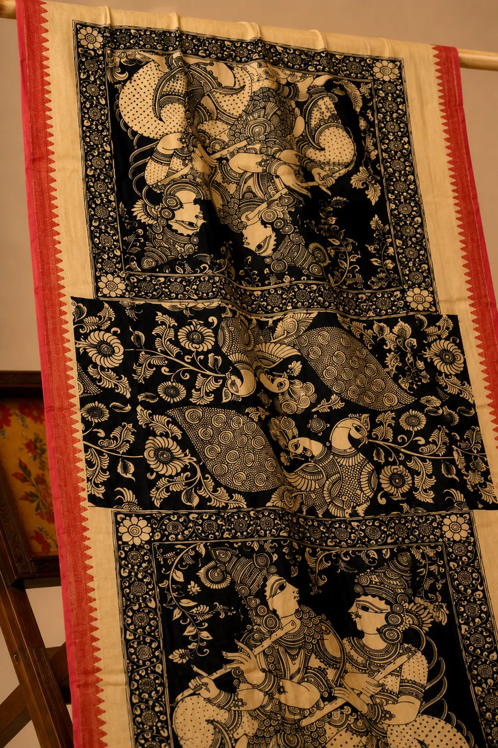 Hand Painted Kalamkari Dupatta