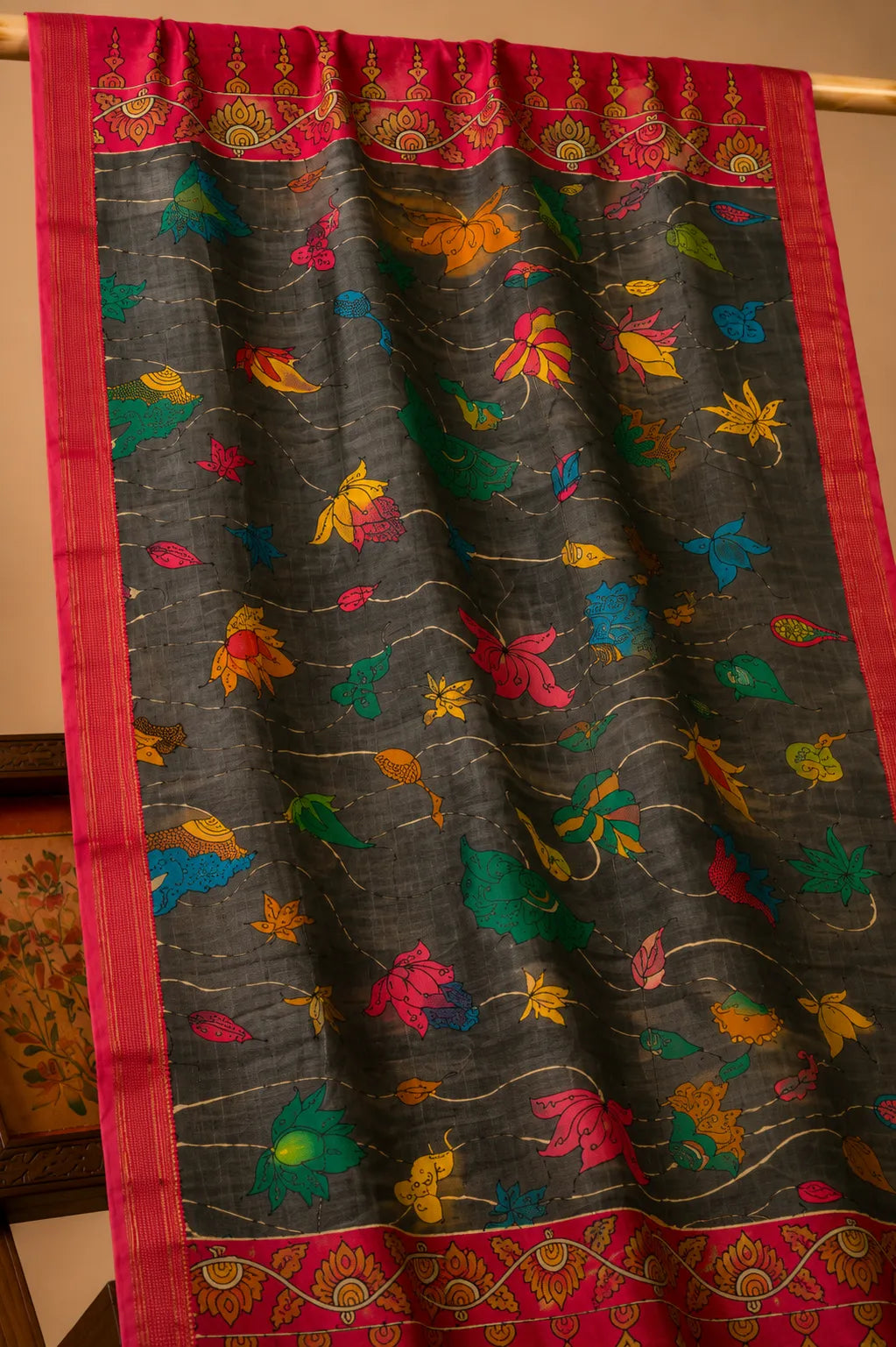 Hand Painted Kalamkari Dupatta
