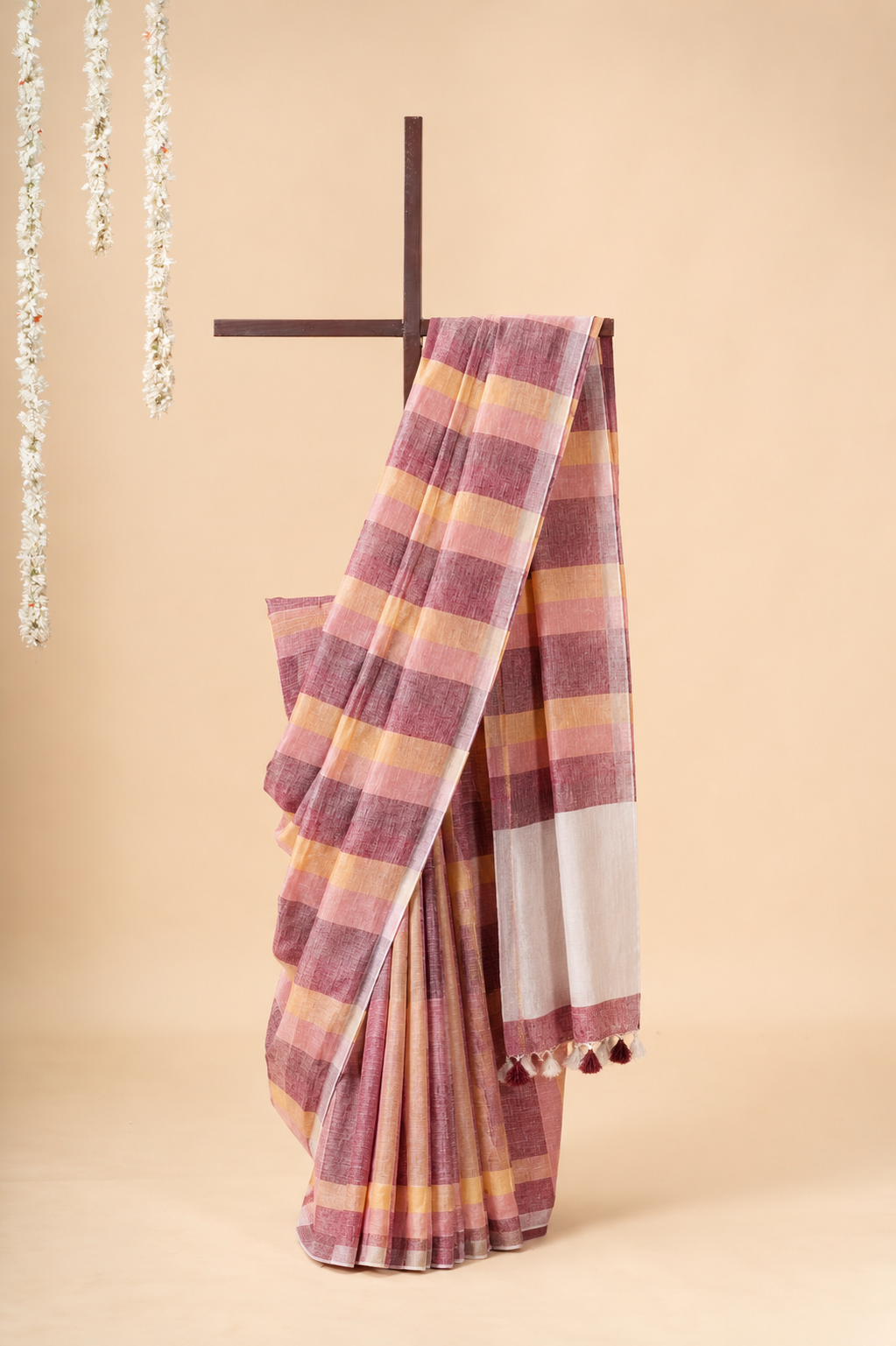 Yellow pink brown rust Stripe