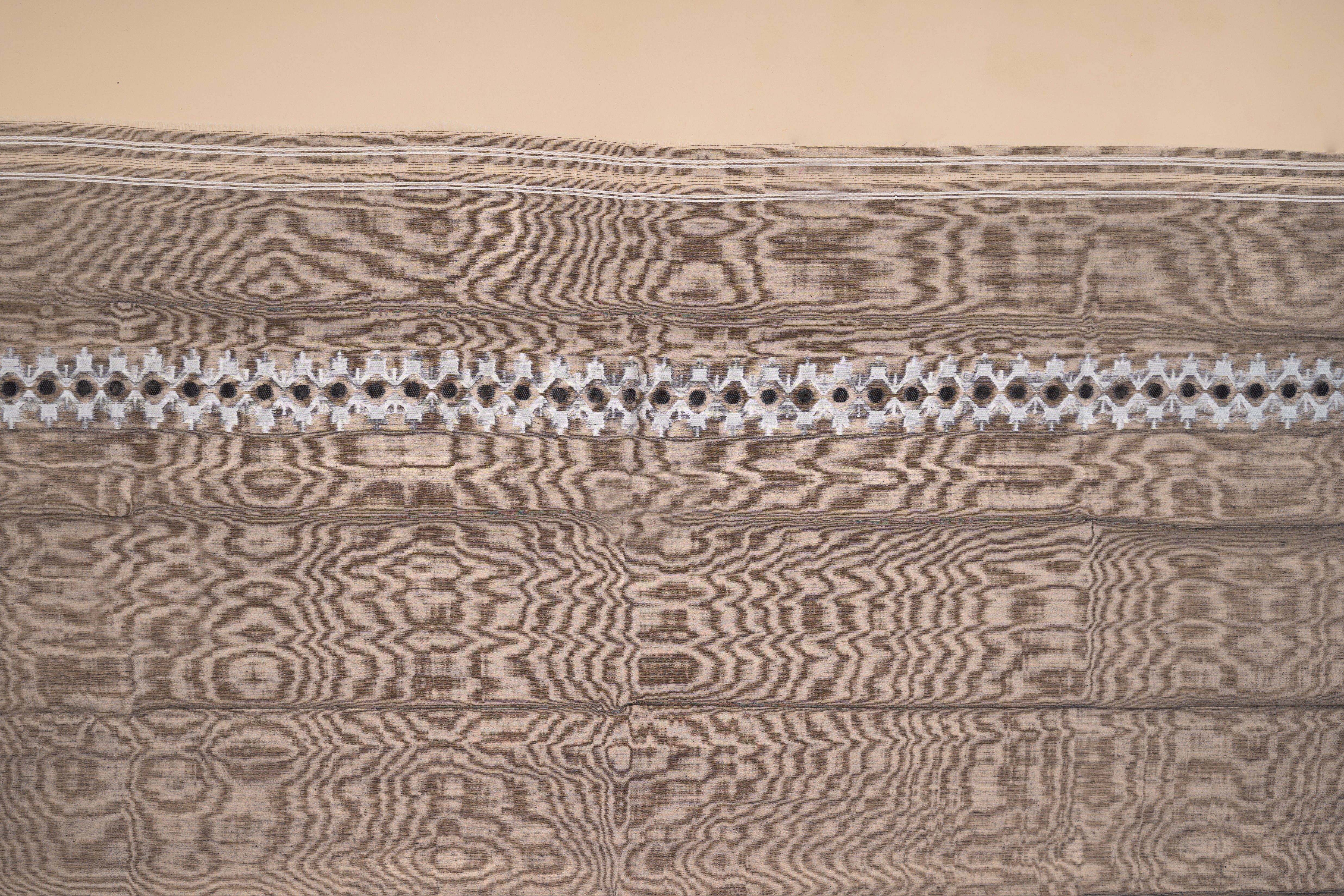 Black and White Dhakai Jamdani Saree