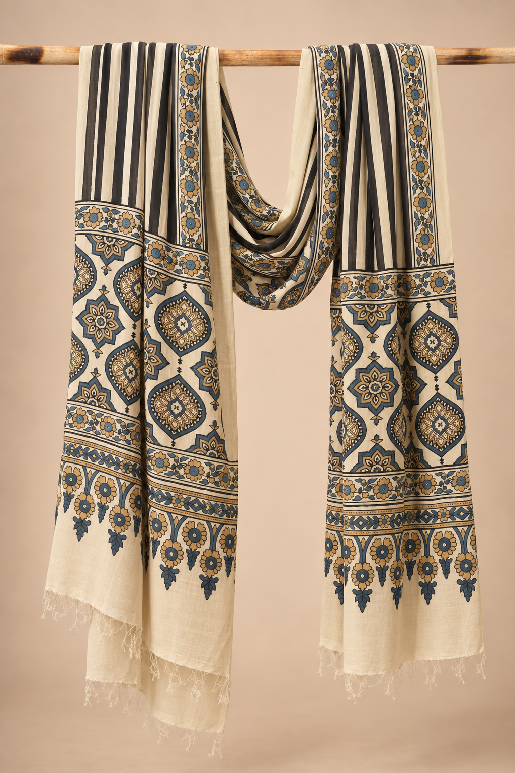 Ajrakh Dupatta on Modal Silk