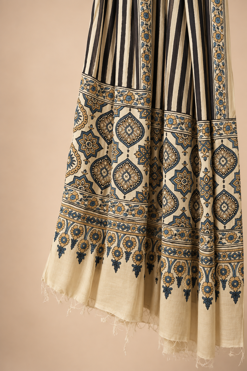 Ajrakh Dupatta on Modal Silk