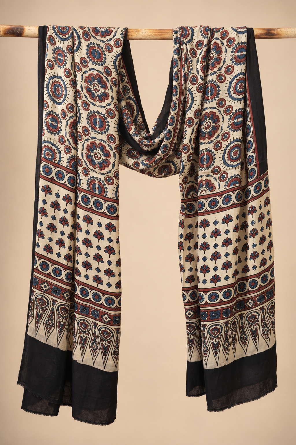 Ajrakh Dupatta on Modal Silk