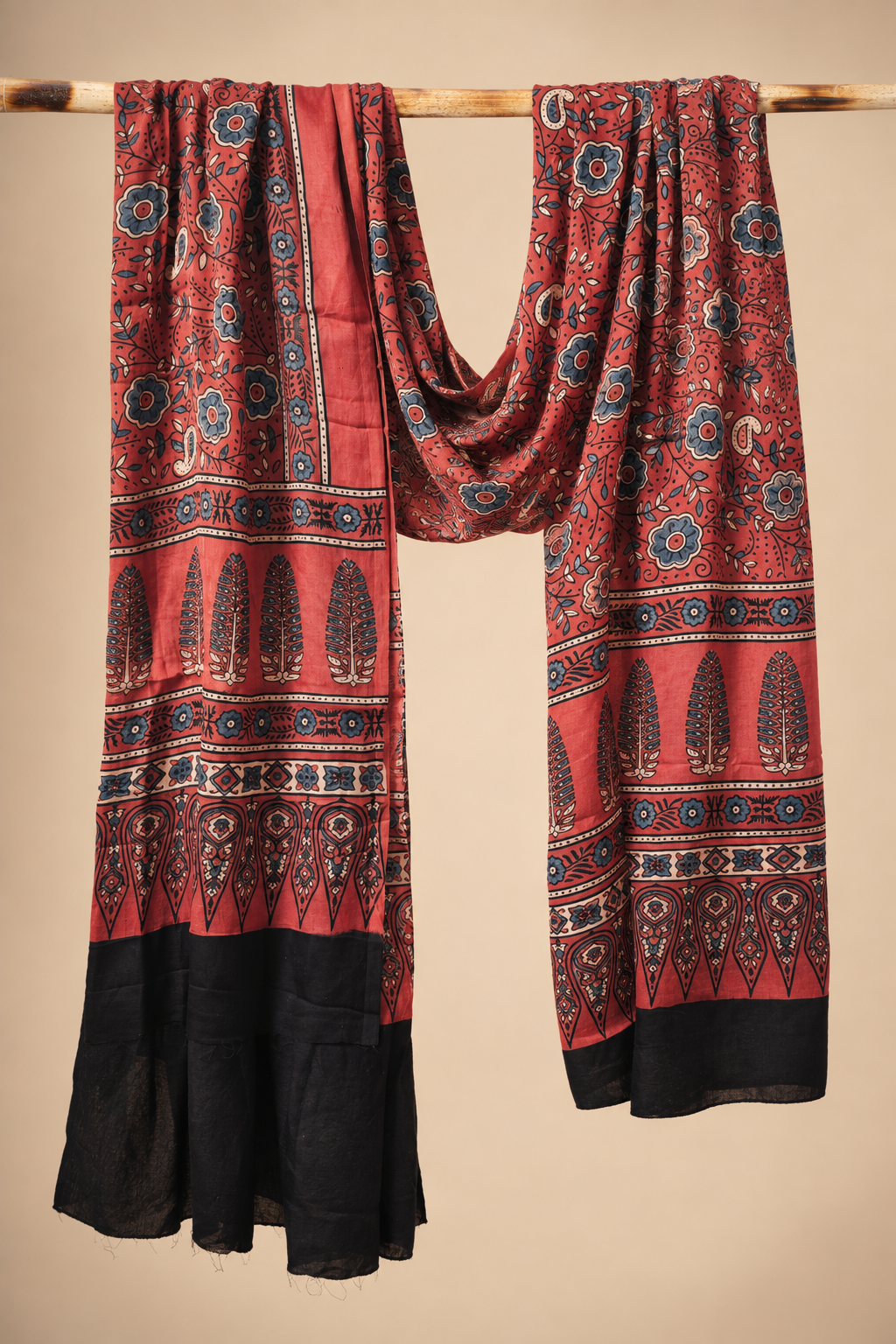 Ajrakh Dupatta on Modal Silk
