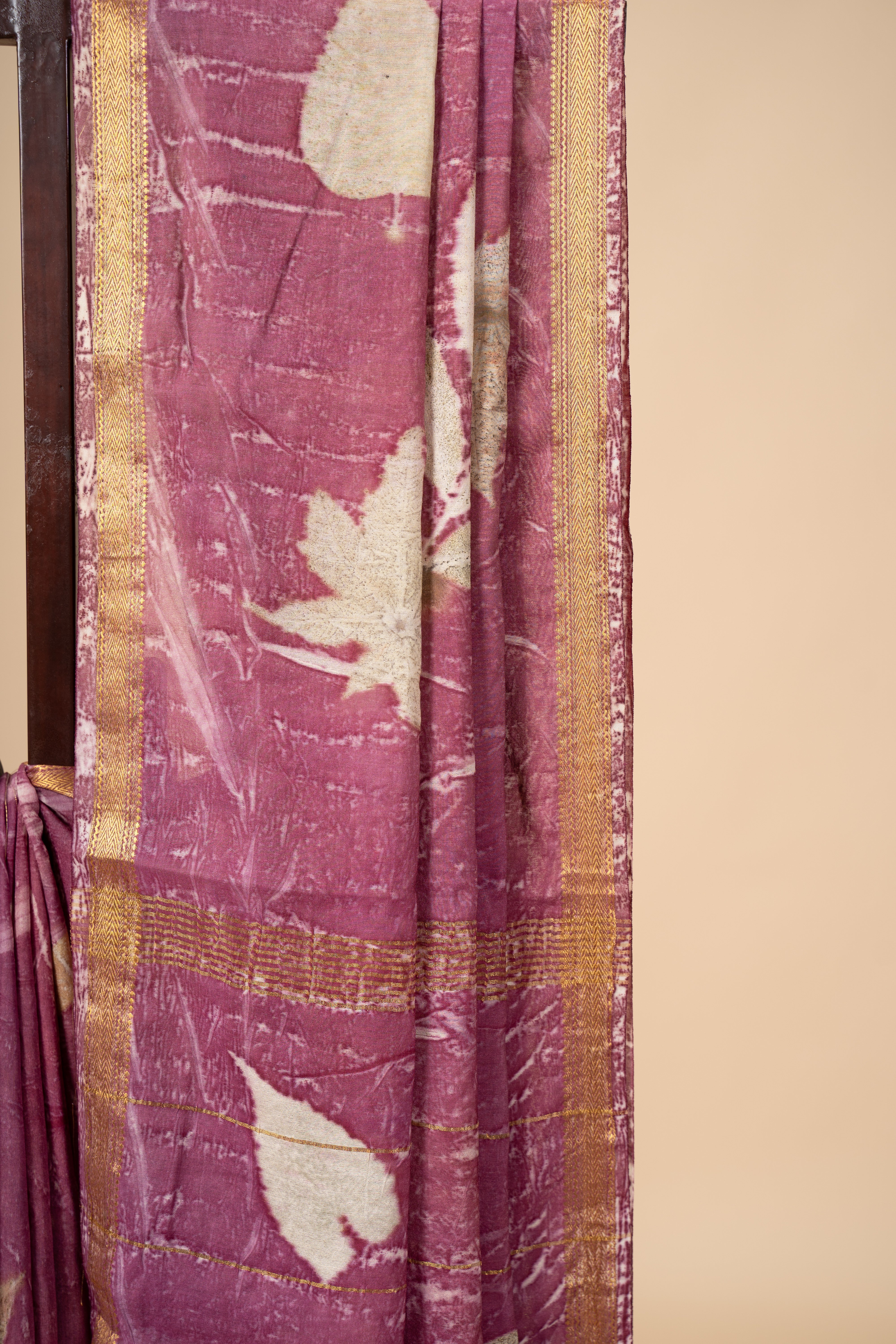 Eco Print Chanderi Silk saree