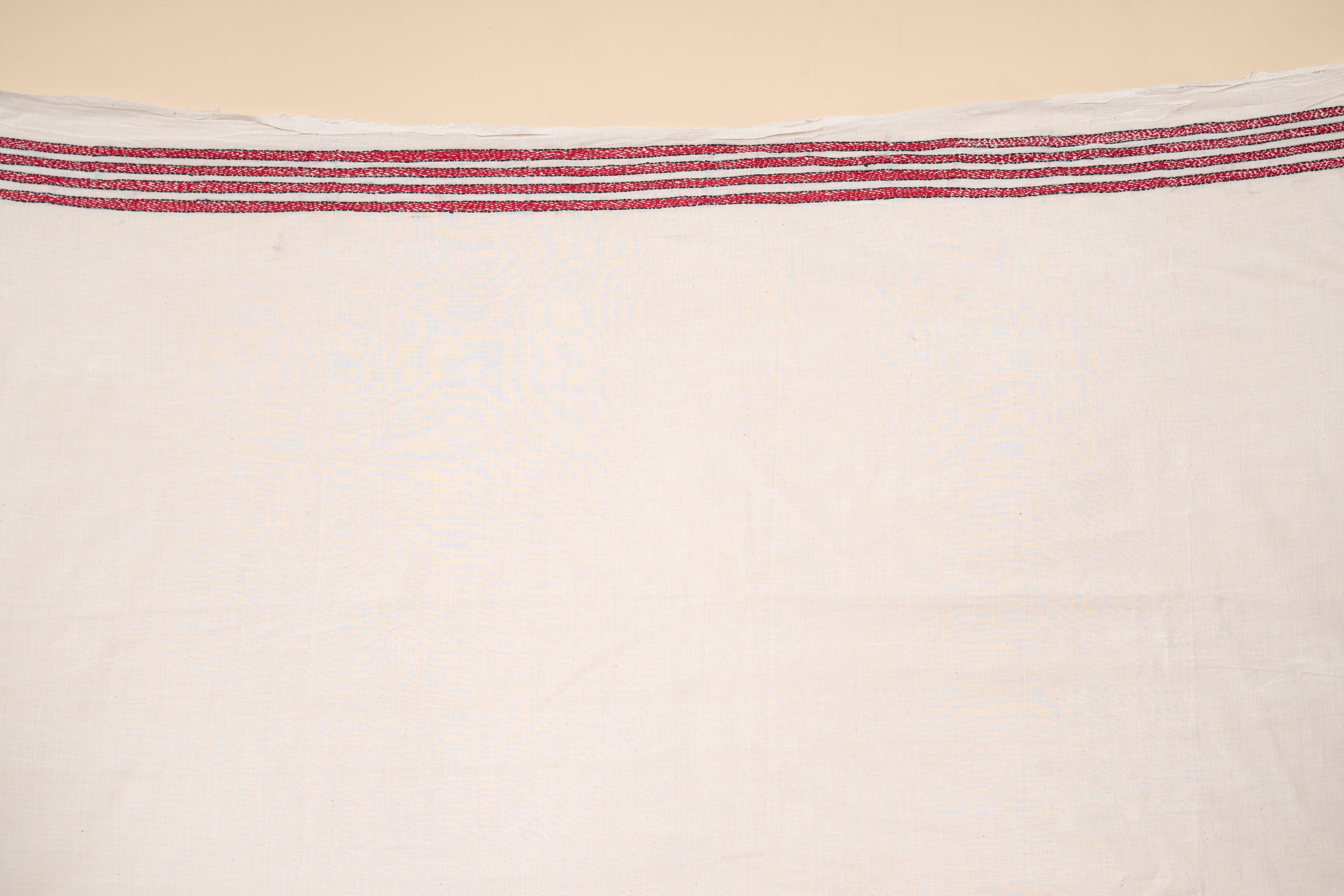 Kantha Work On Handspun and Handwoven Cotton Saree