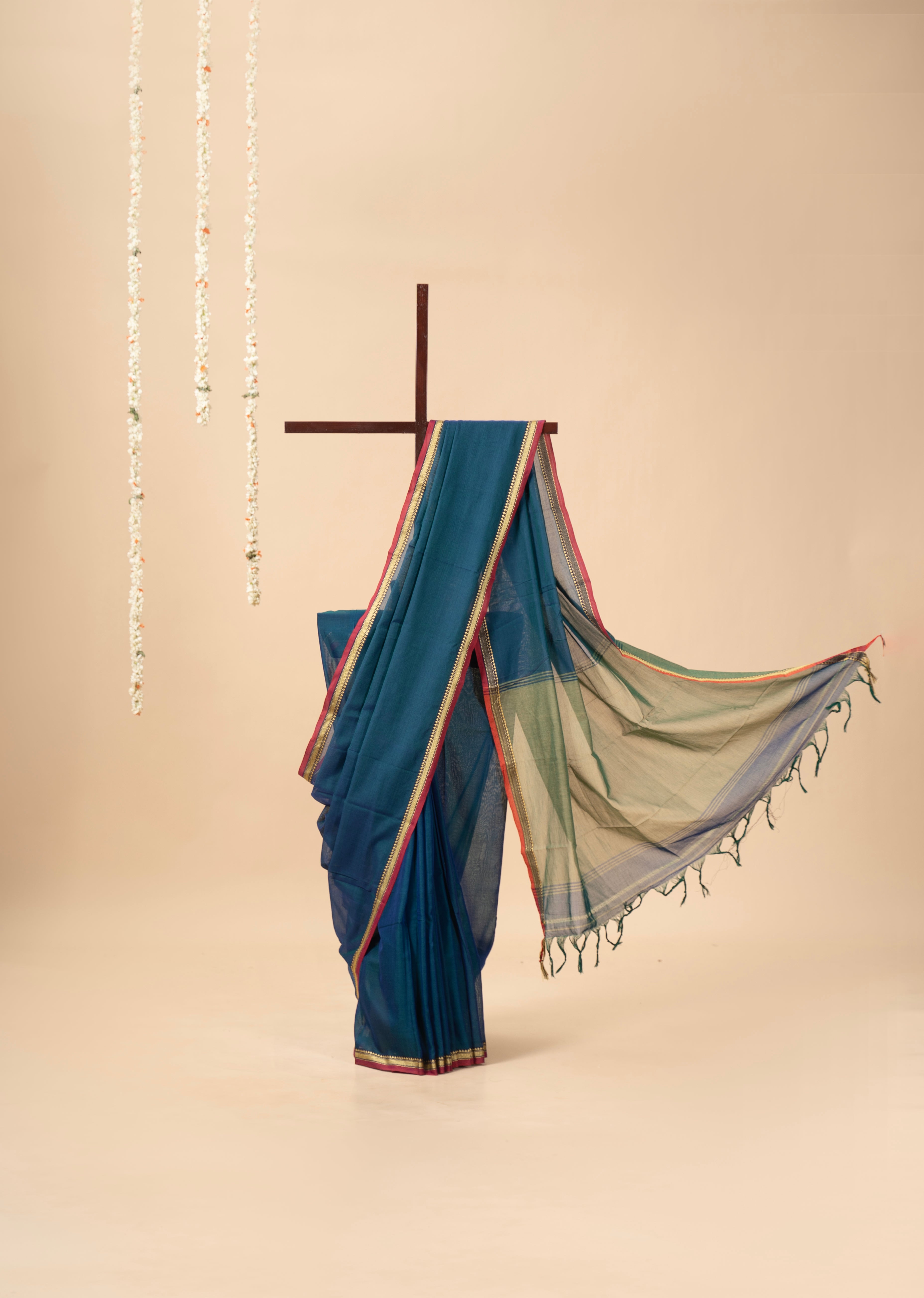 Narayanpet cotton saree with Thin border