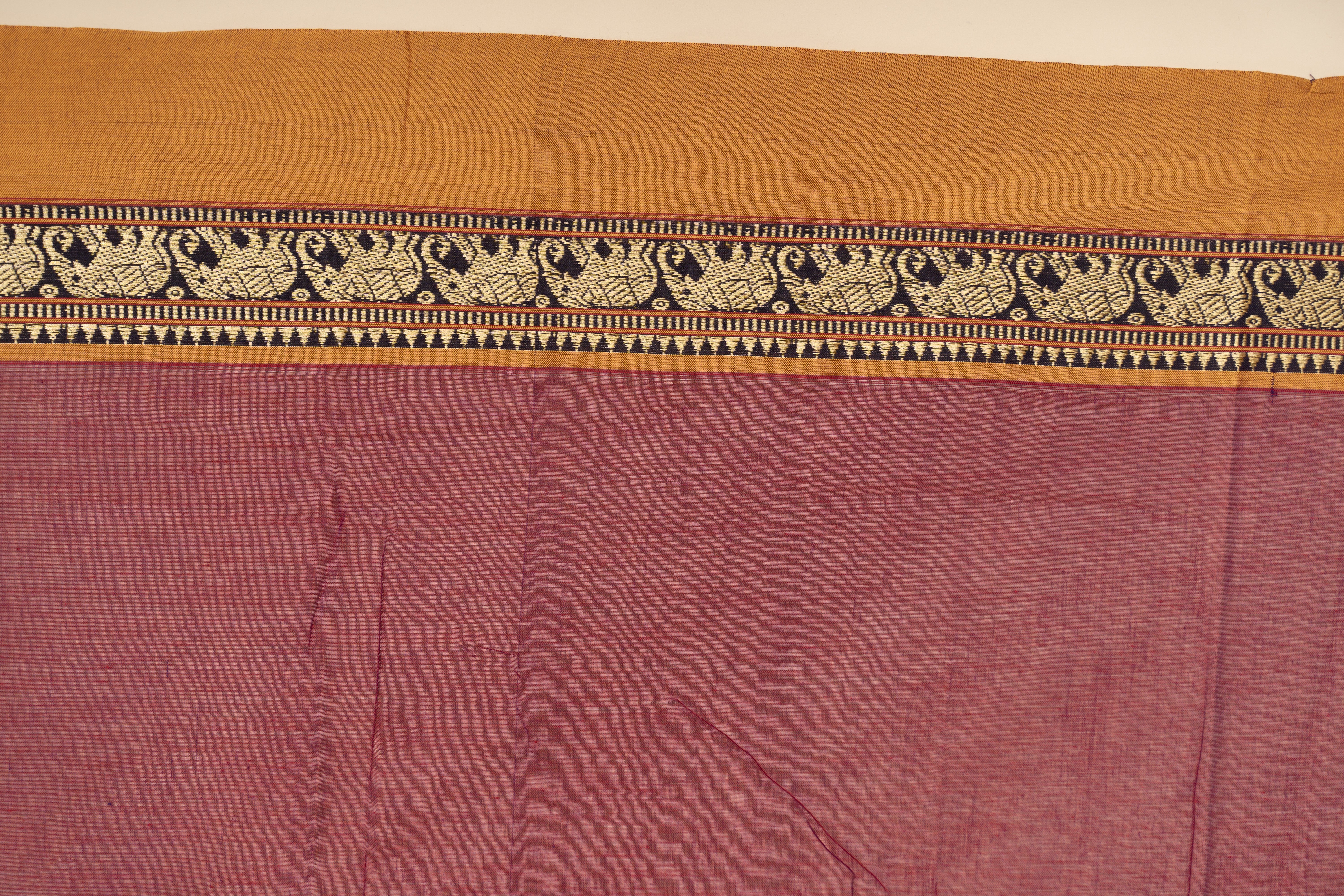 Narayenpet cotton saree with elephant border
