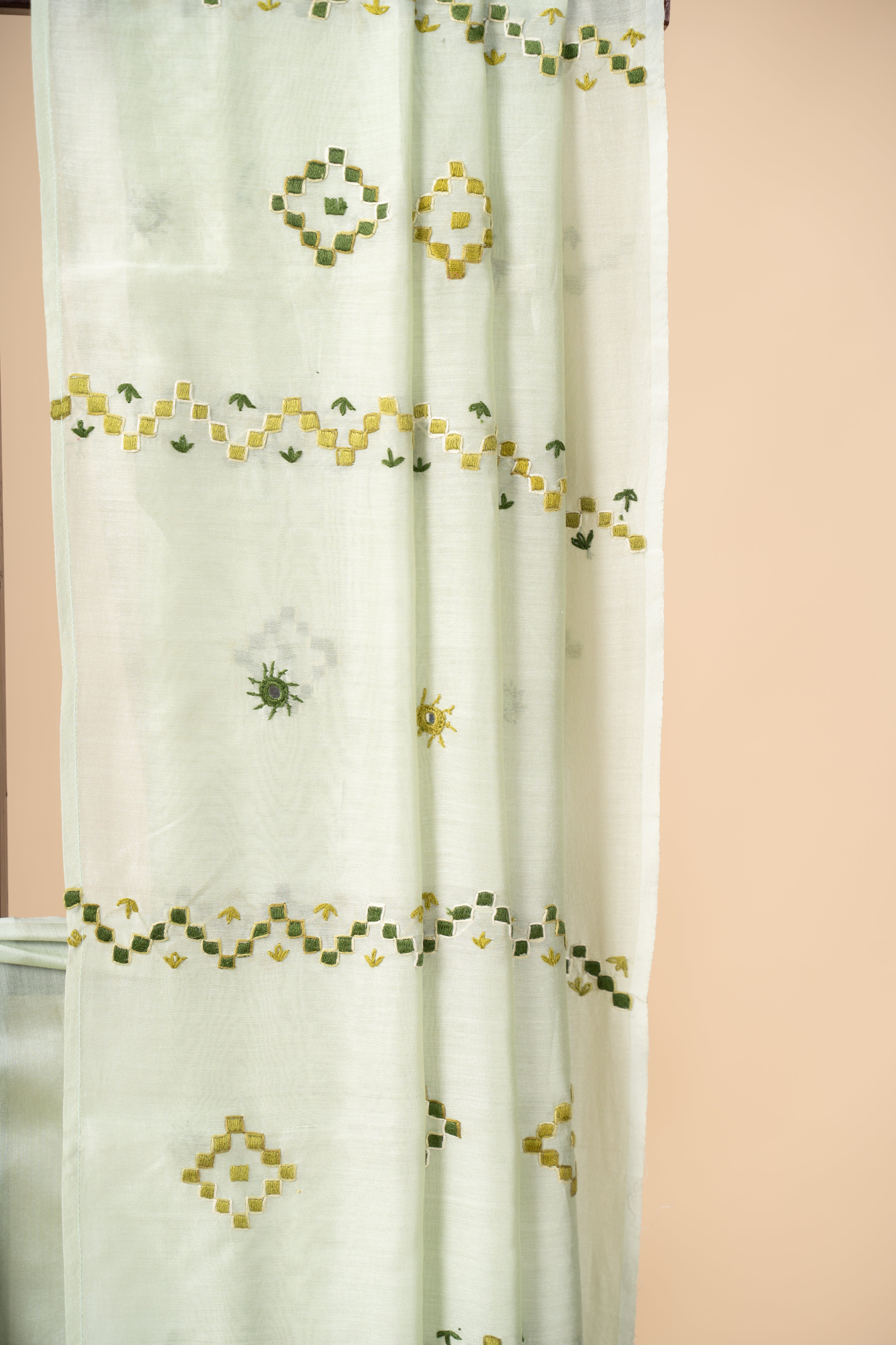 Chanderi Silk Saree with Soof Embroidery