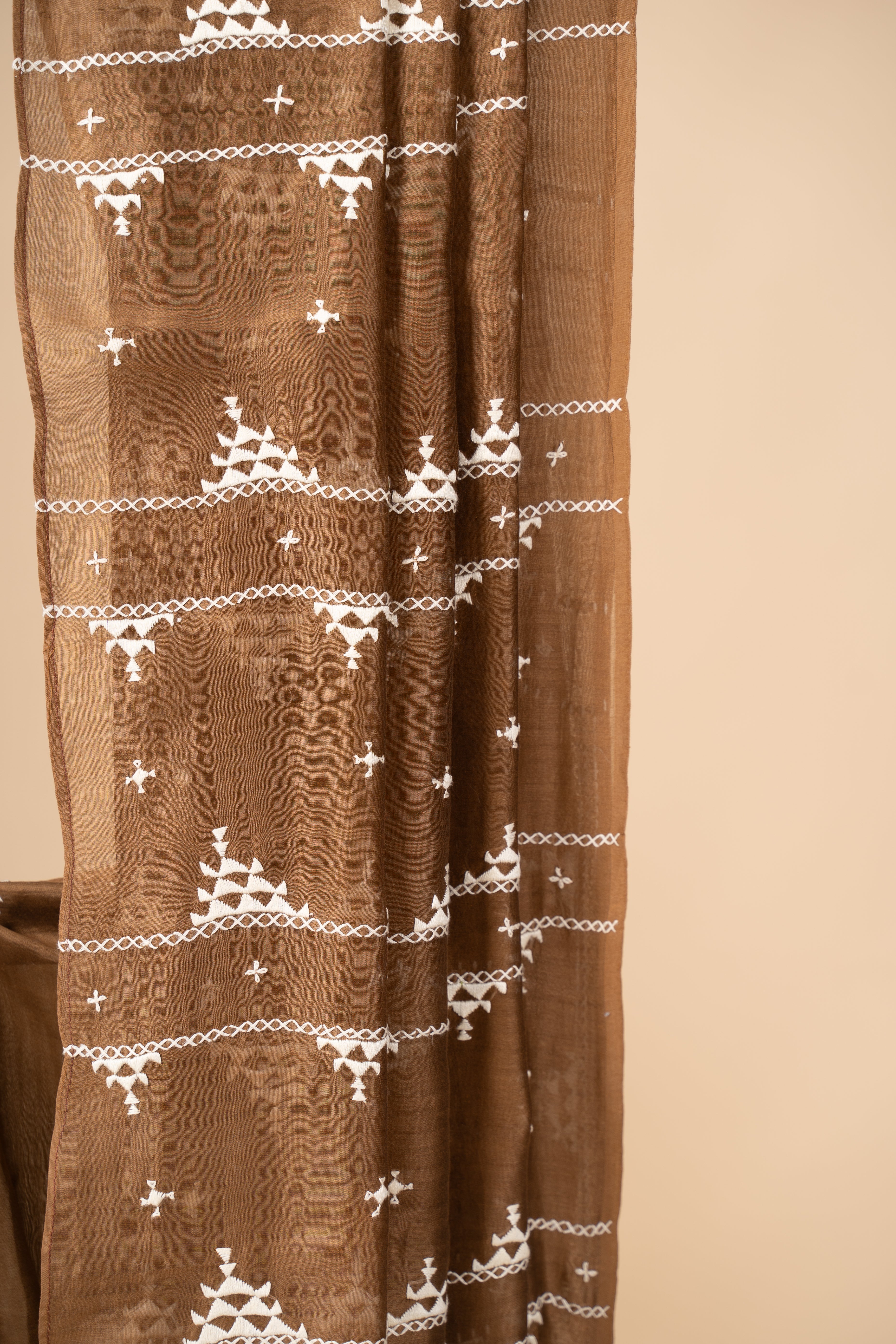 Chanderi Silk Saree with Soof Embroidery