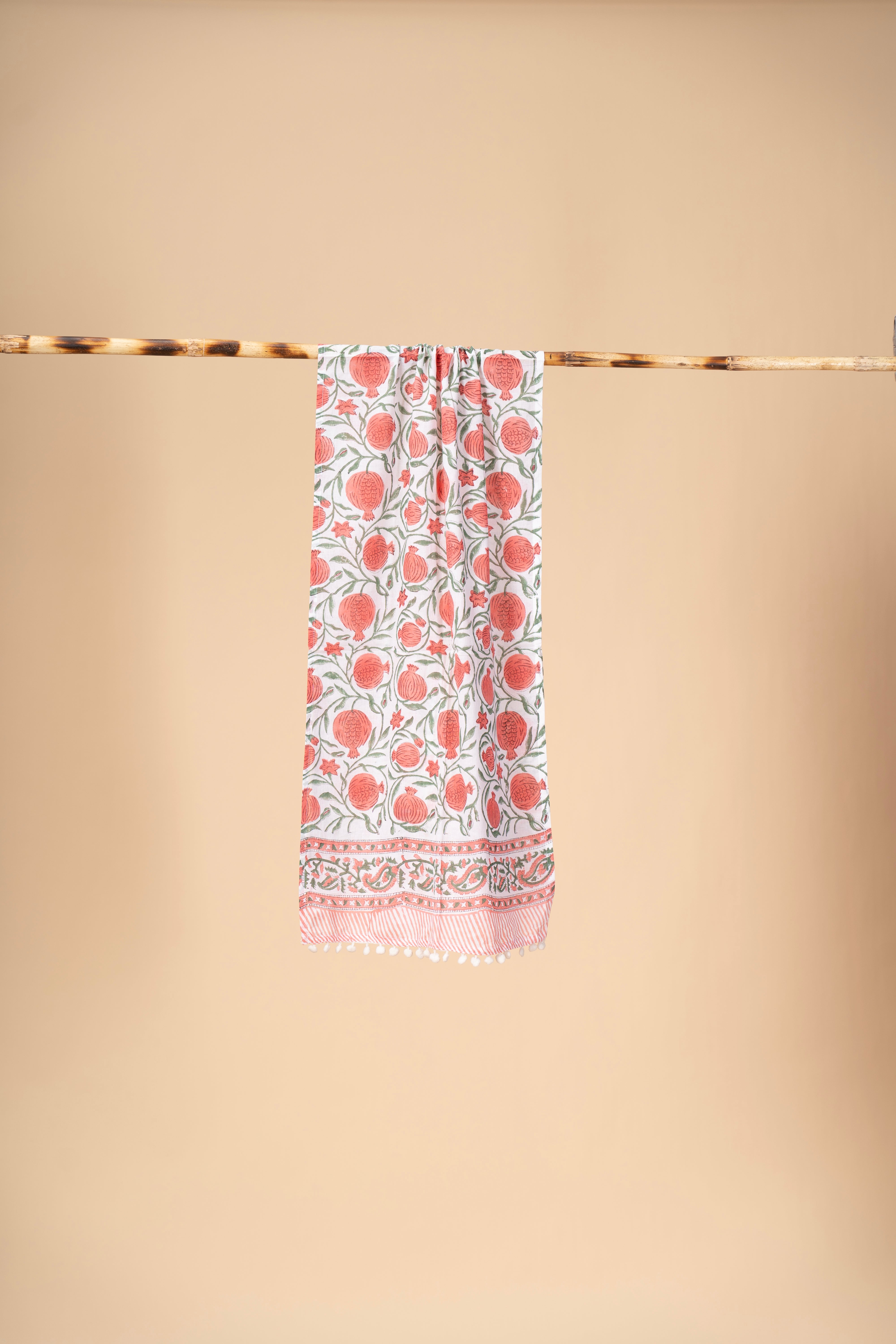 Block printed mulcotton stoles Cotton Stole