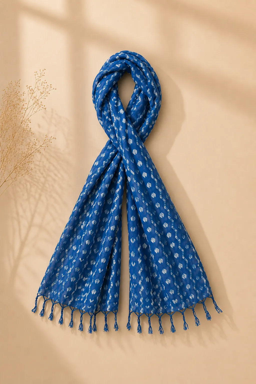 Navy blue design HandBlock printed mulcotton stoles Cotton Stole