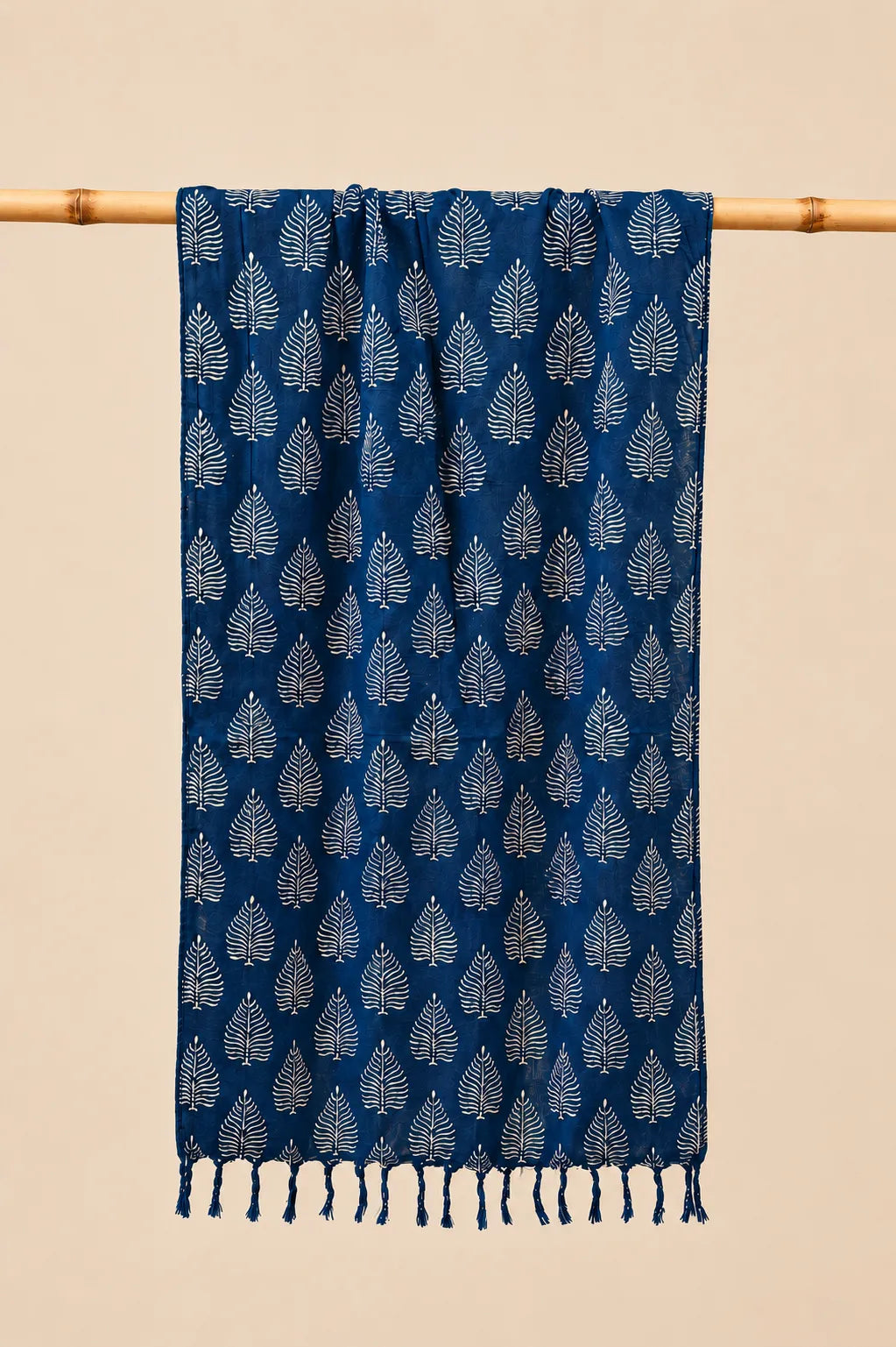 Dark Blue pattern HandBlock printed mulcotton stoles Cotton Stole