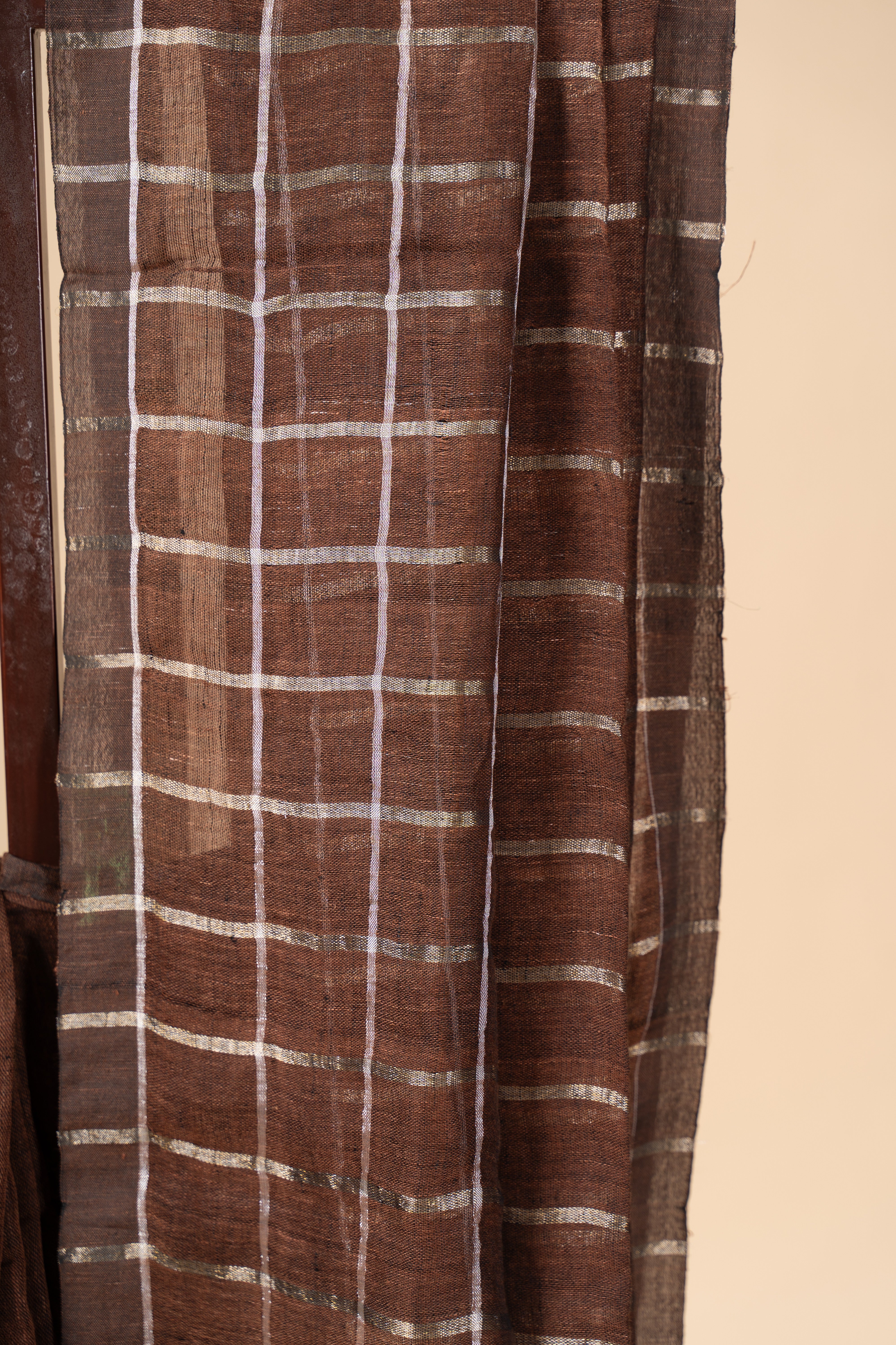 Linen with silver stripes