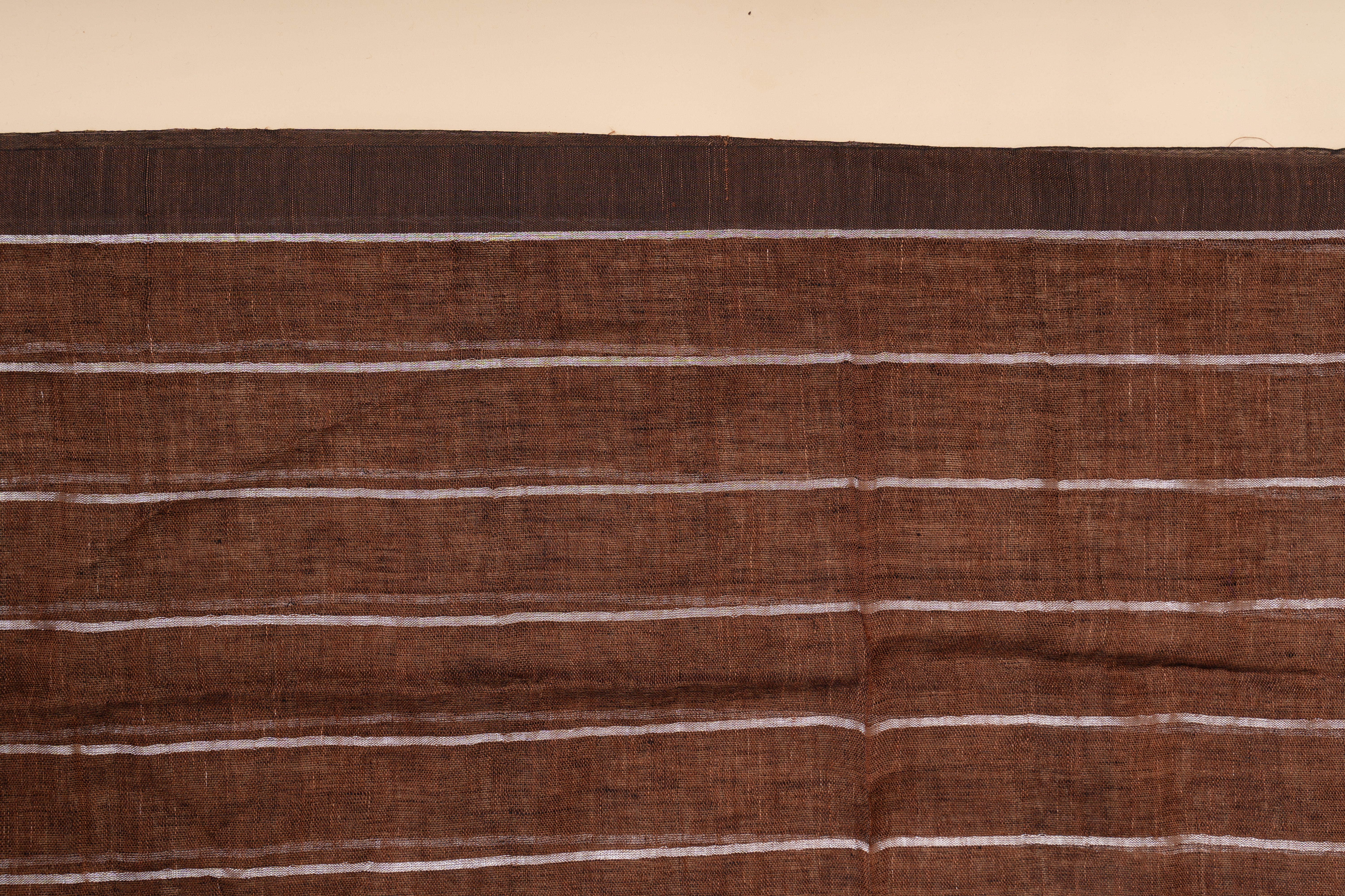 Linen with silver stripes