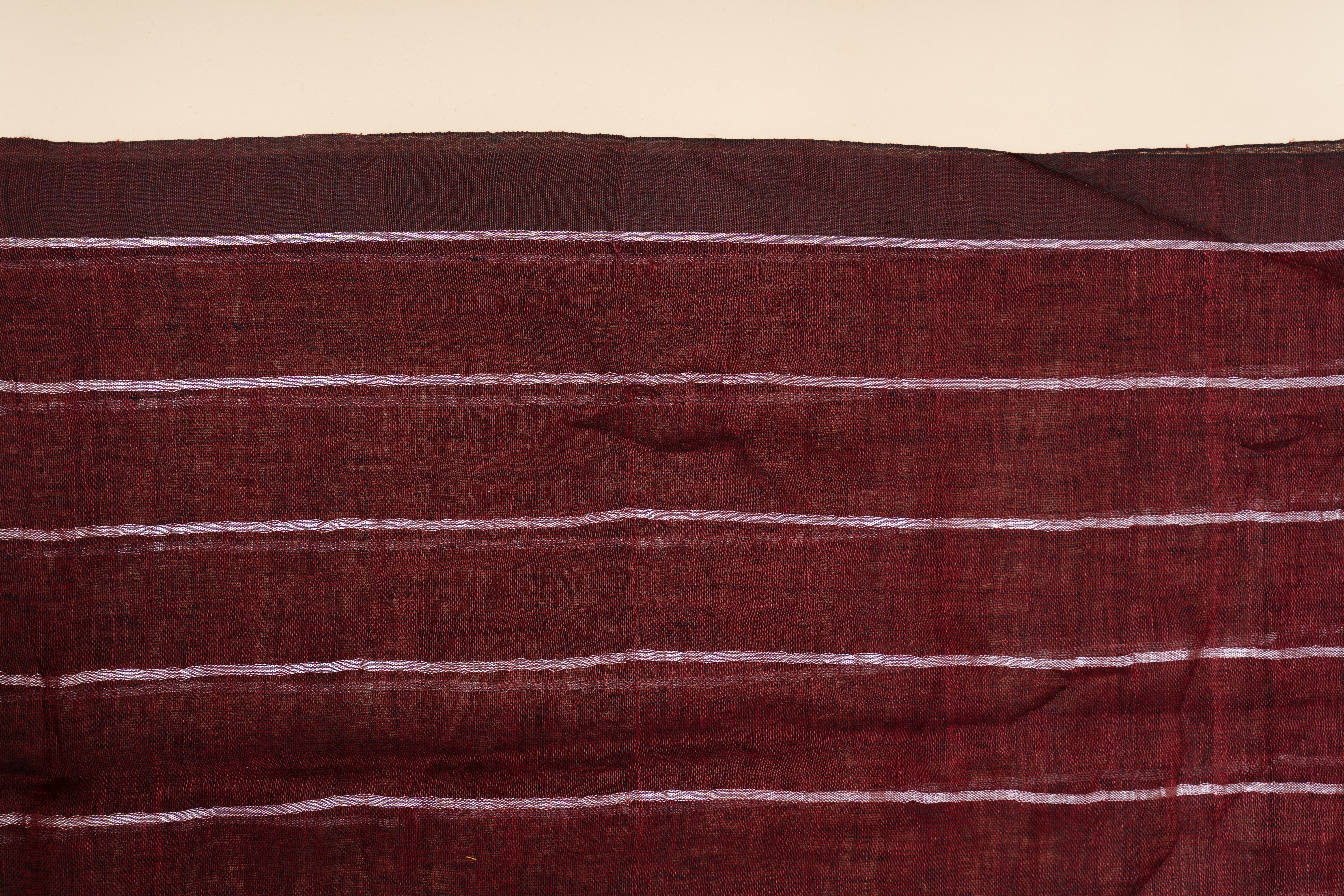 Linen with silver stripes