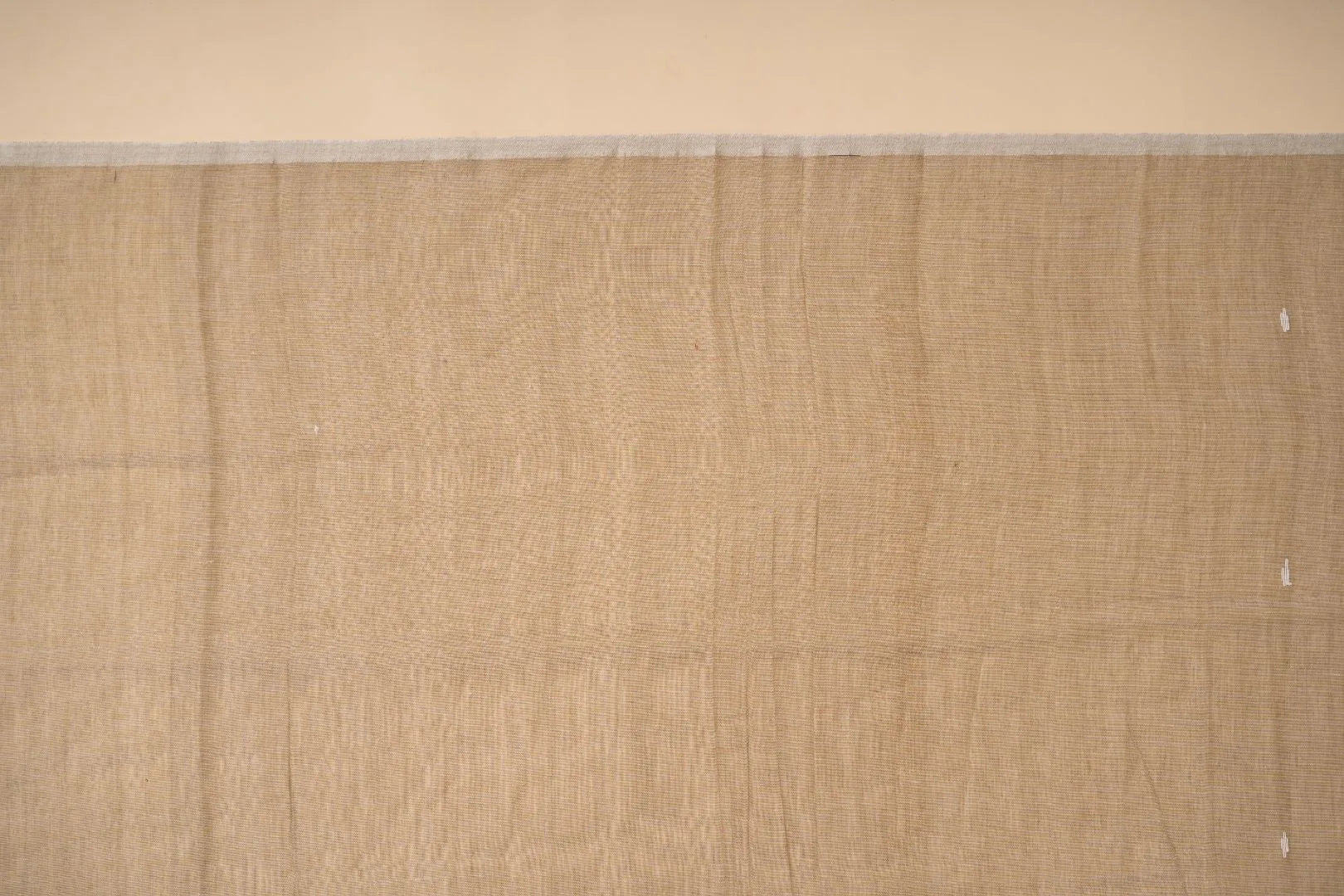 Beige Handwoven Bengal Cotton Saree - view 4