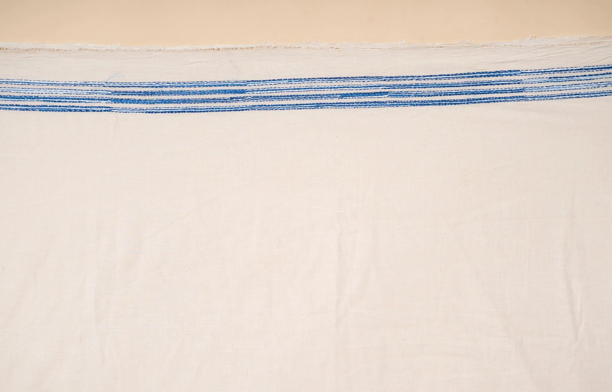 Blue Nakshi Kantha Handwoven Cotton Saree - view 4