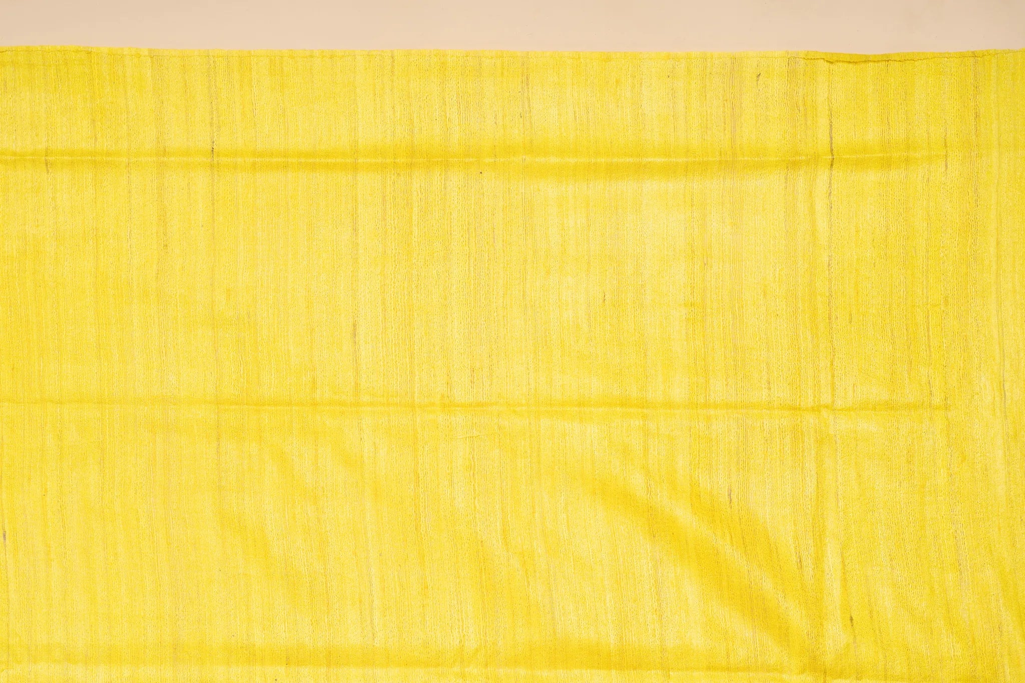 Bright Yellow Handwoven Gicha Tussar Silk Saree - view 4