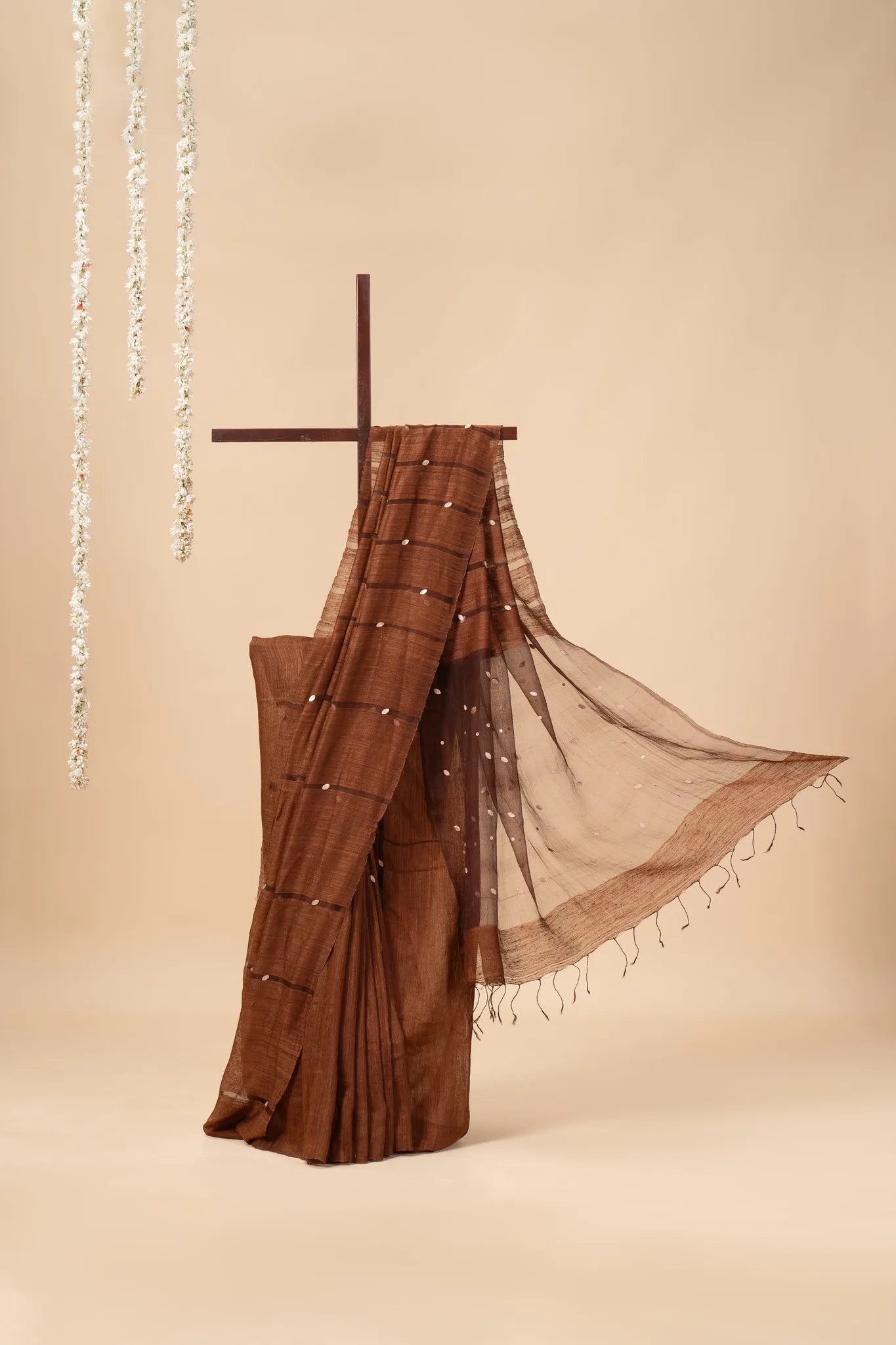 Brown Gini Matka Silk Saree - view 2