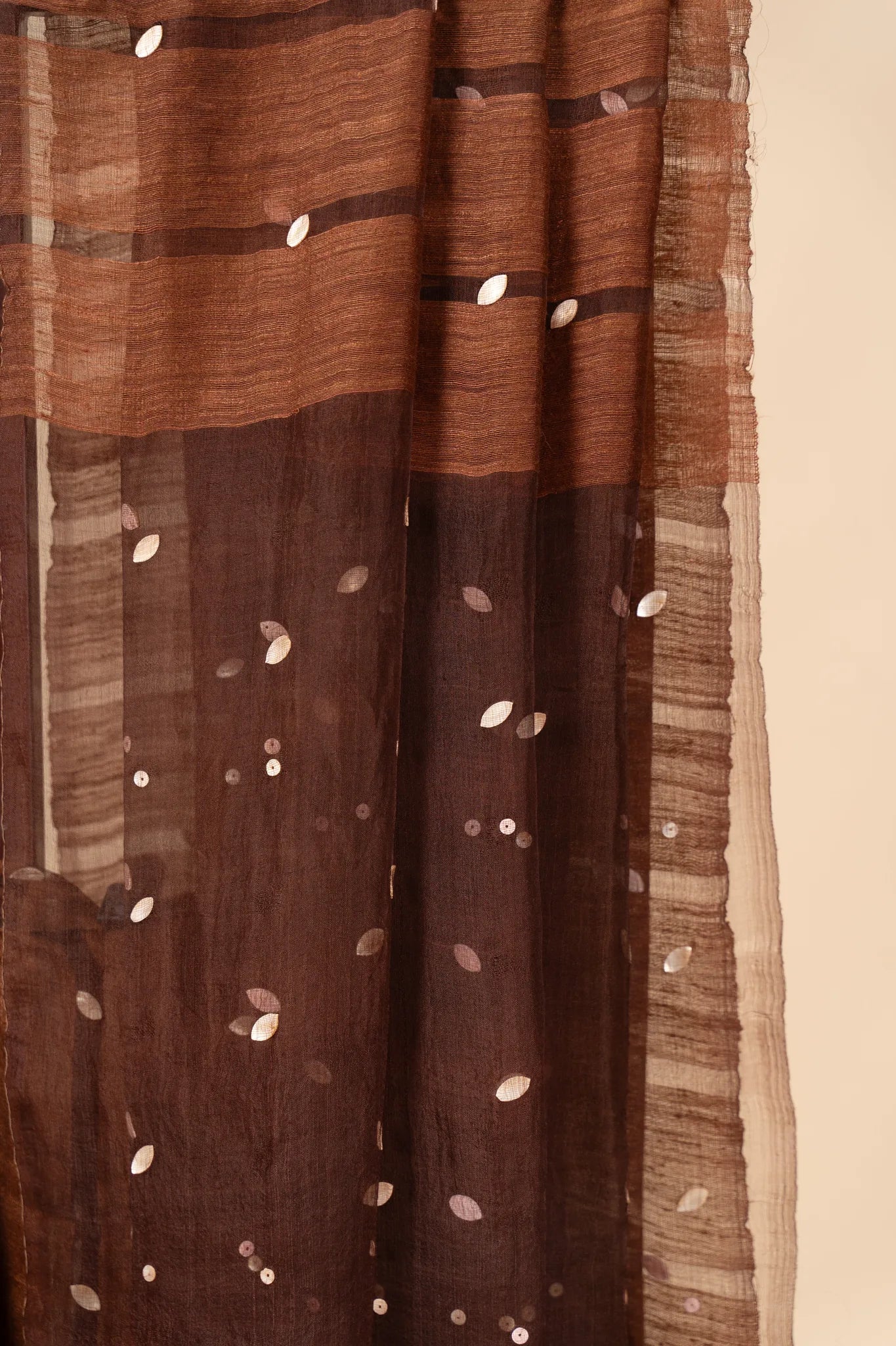 Brown Gini Matka Silk Saree - view 3