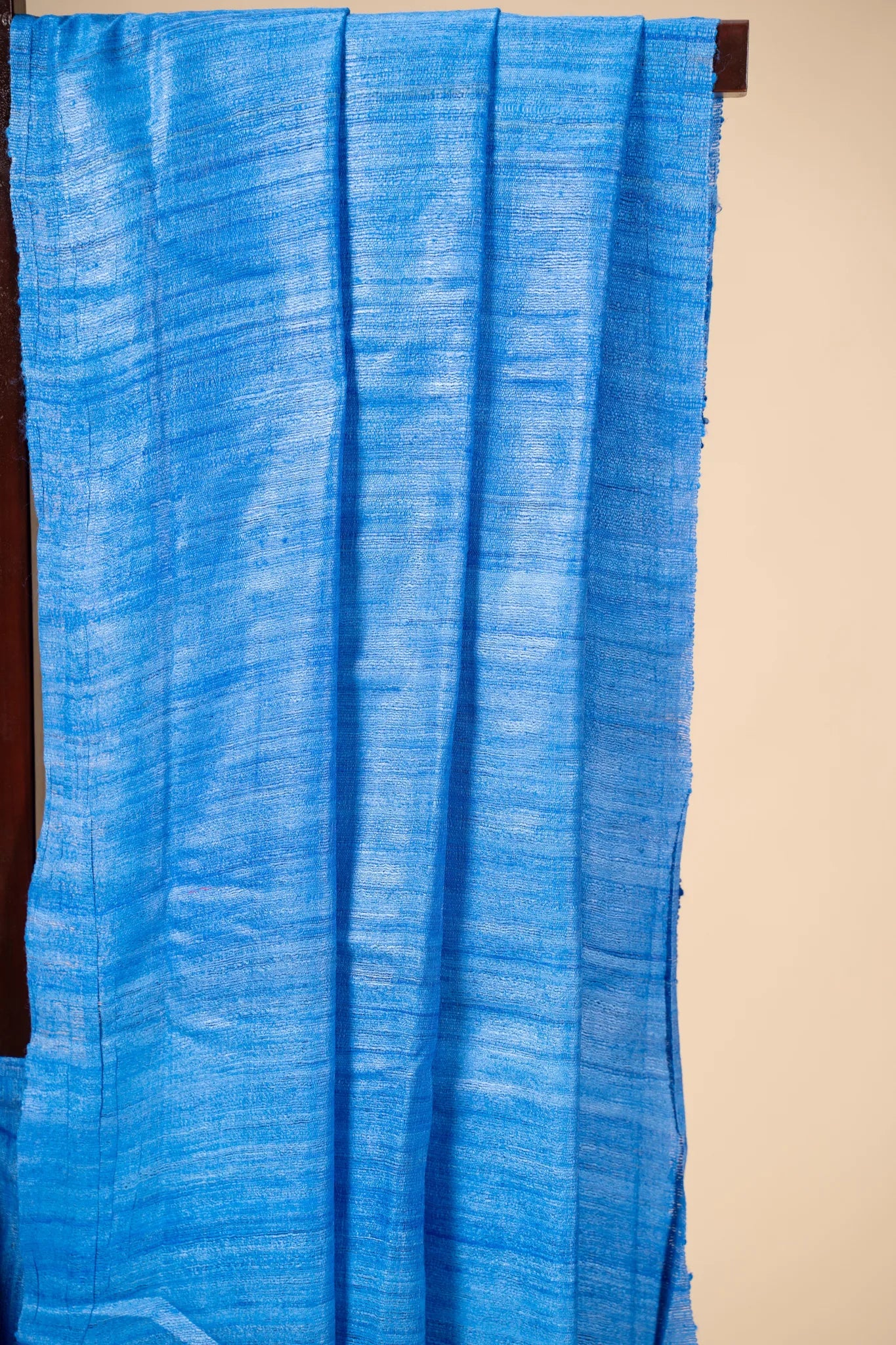 Electric Blue Handwoven Gicha Tussar Silk Saree - view 3
