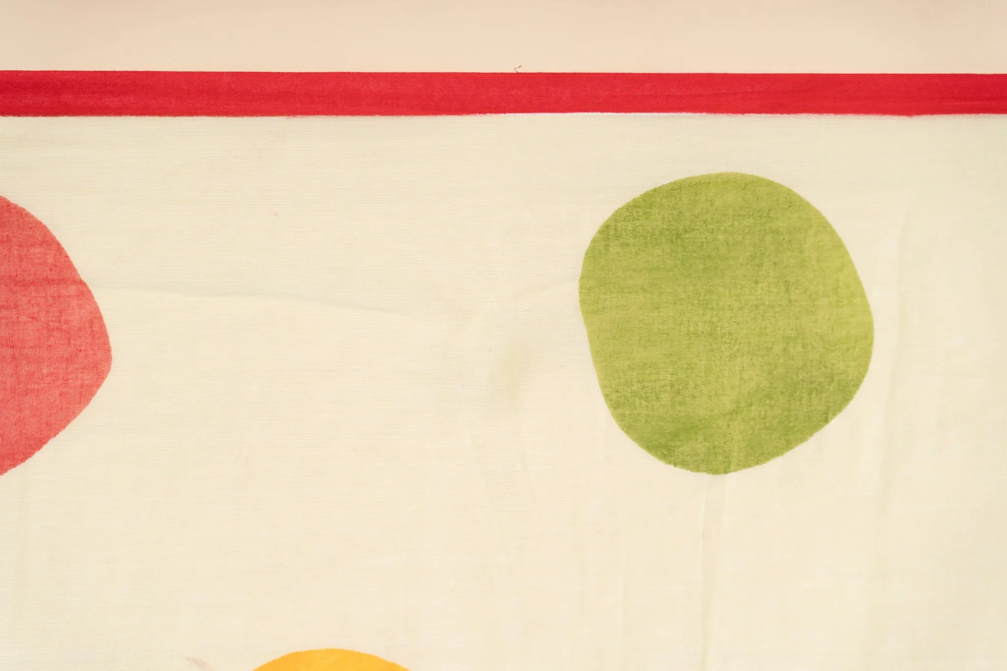 Light Green Mul Cotton Saree with Polka Dots - view 5