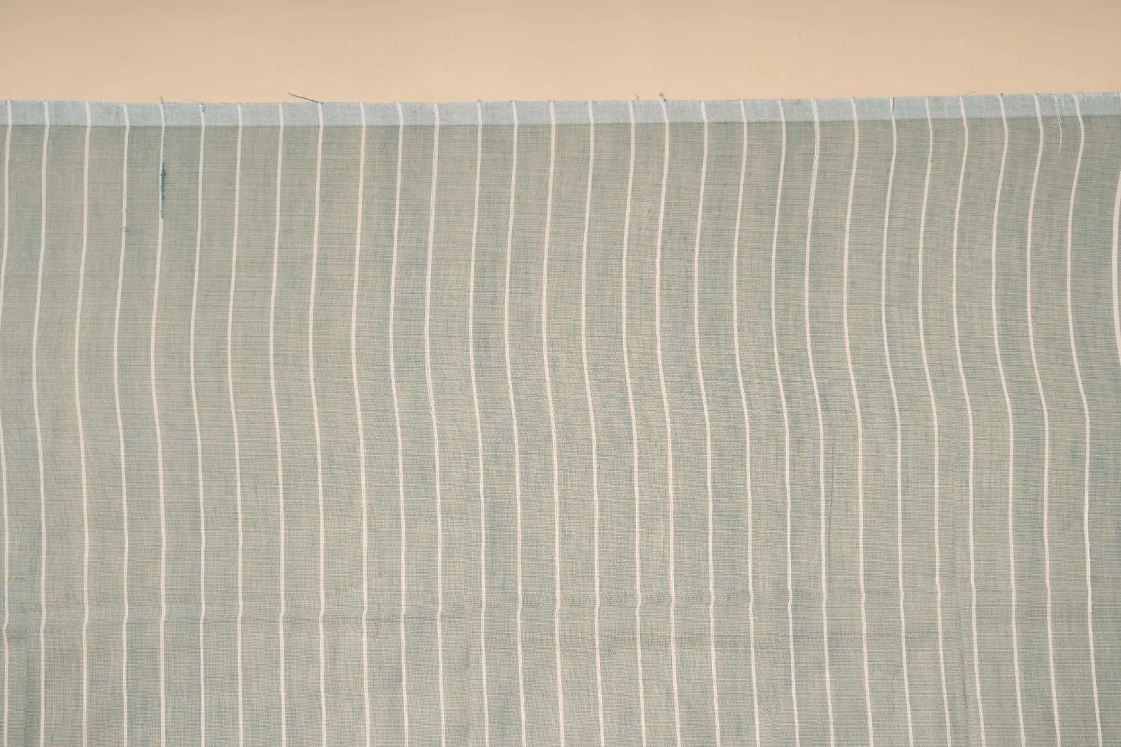 Light Blue Handwoven Bengal Cotton Saree - view 4